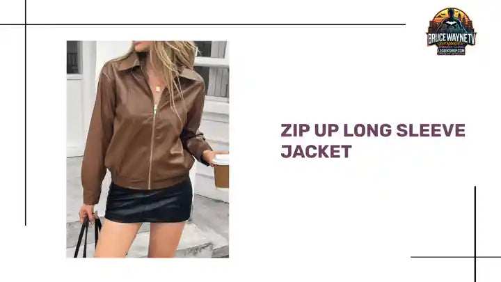 Zip Up Long Sleeve Jacket by@Outfy