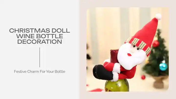 Christmas Doll Wine Bottle Decoration by@Outfy