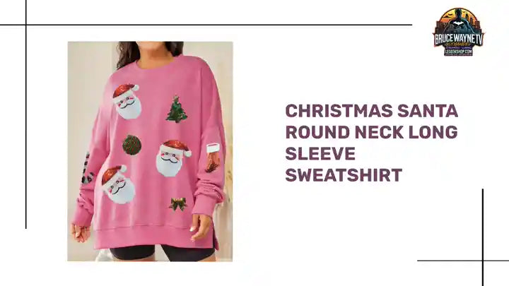 Christmas Santa Round Neck Long Sleeve Sweatshirt by@Outfy