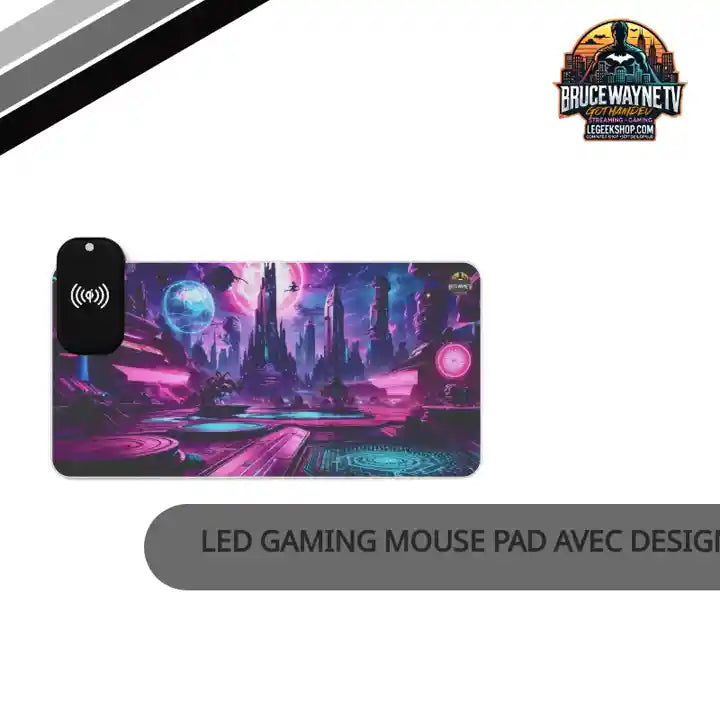LED Gaming Mouse Pad avec Design Futuriste et Charge Sans Fil by@Outfy