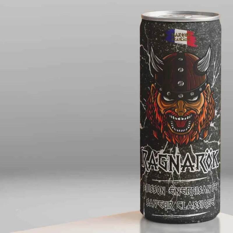 Ragnarök Energy Drink Saveur Classique - Pack de 24 Canettes et à l'Unité - Legeekshop