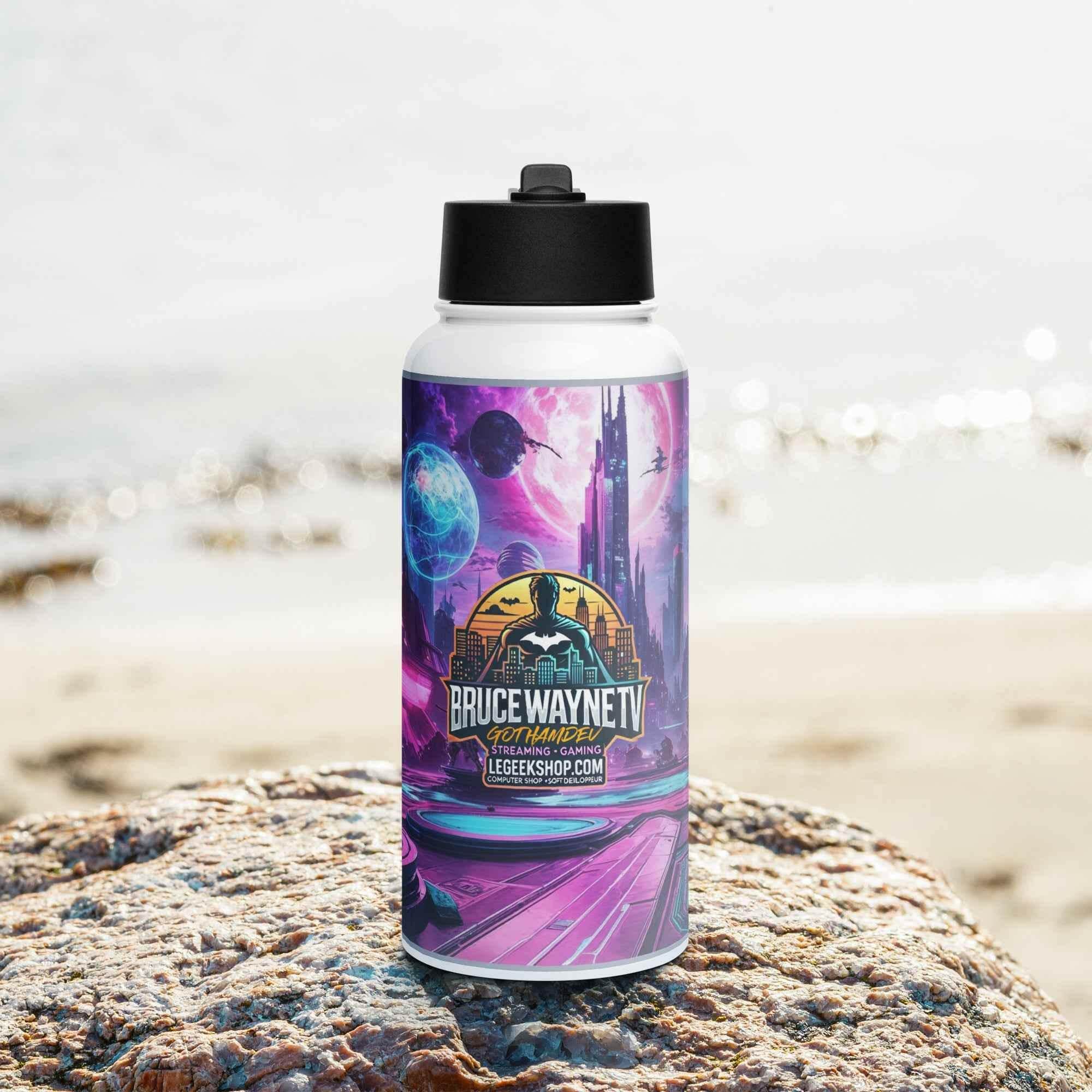 Bouteille d'eau en acier inoxydable avec paille - 950 ml - Legeekshop