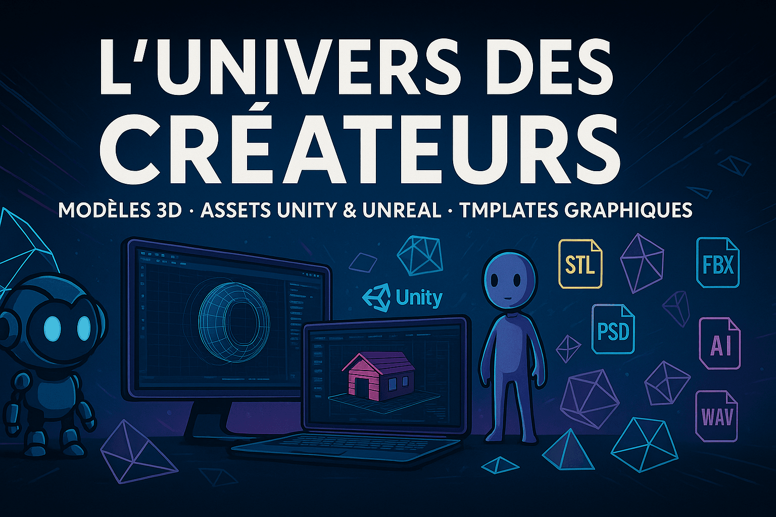 🌟 L'Univers des Créateurs – Modèles 3D, Assets, Templates et Ressources