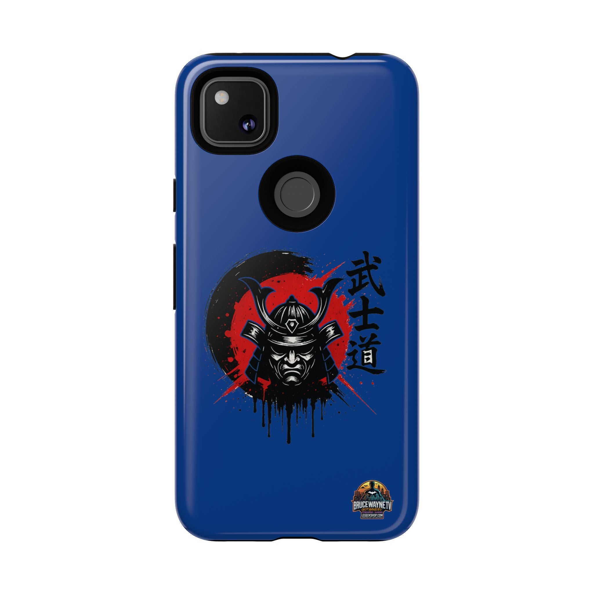 📱 samurai phone case Bleue foncé – coque renforcée Pixel & Galaxy 📱