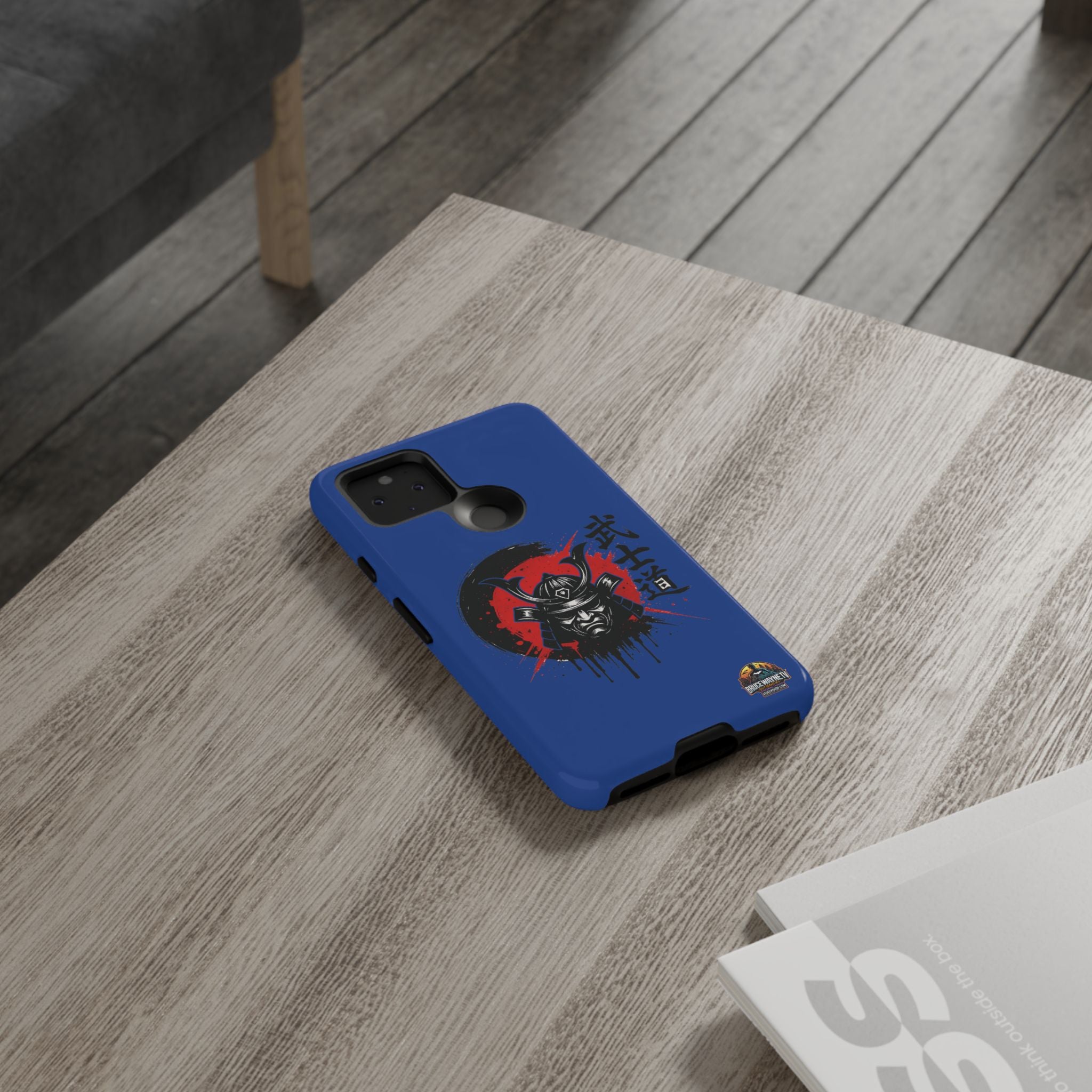 📱 samurai phone case Bleue foncé – coque renforcée Pixel & Galaxy 📱
