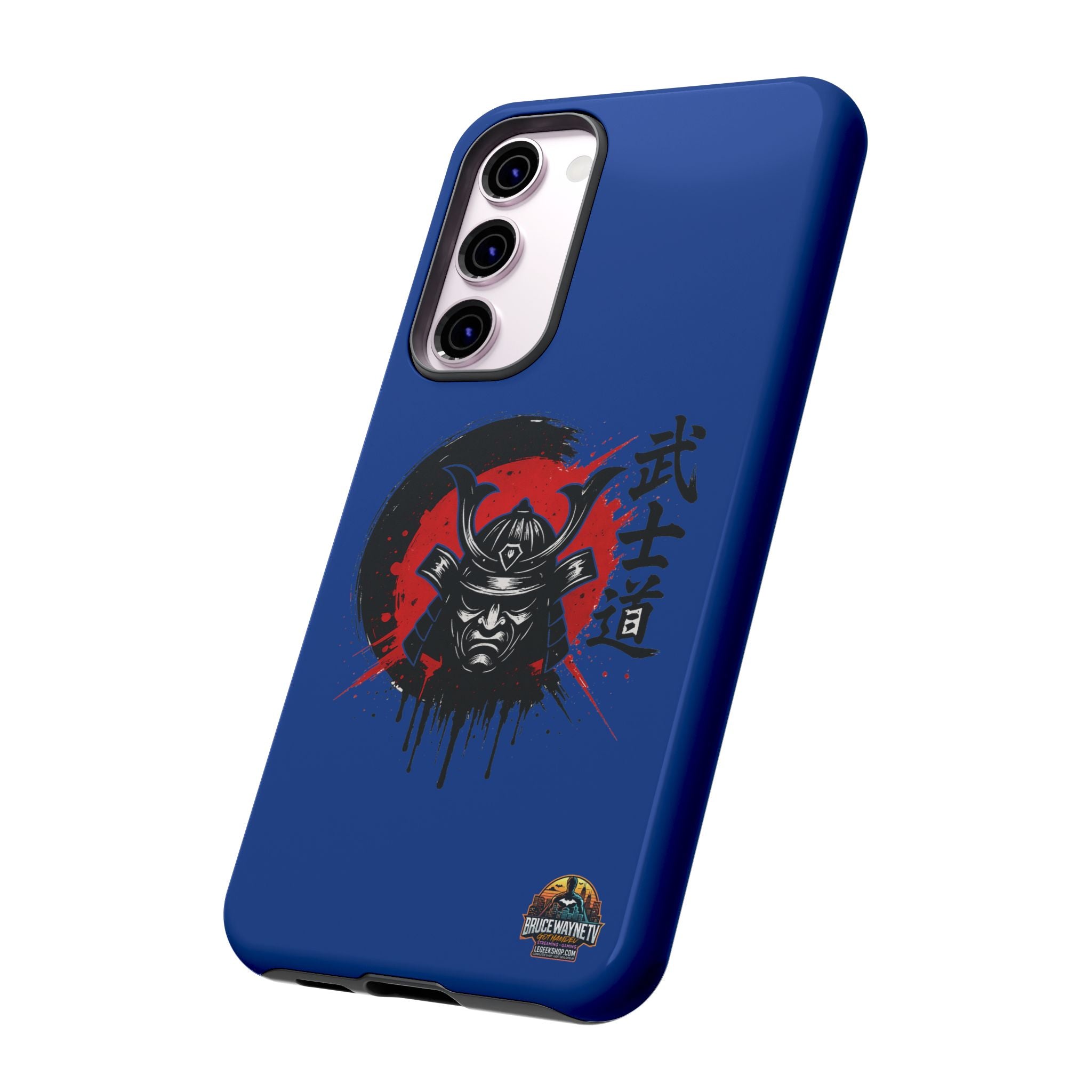 📱 samurai phone case Bleue foncé – coque renforcée Pixel & Galaxy 📱