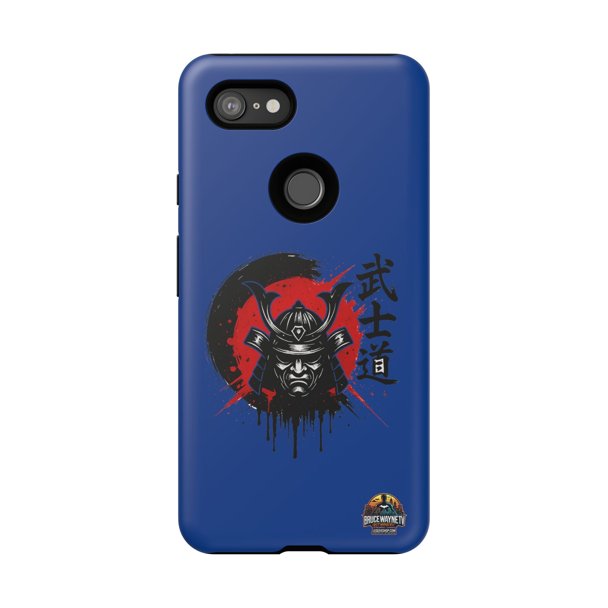 📱 samurai phone case Bleue foncé – coque renforcée Pixel & Galaxy 📱