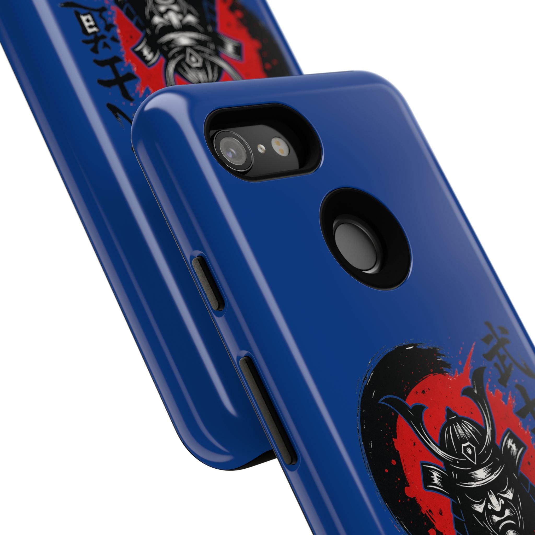 📱 samurai phone case Bleue foncé – coque renforcée Pixel & Galaxy 📱