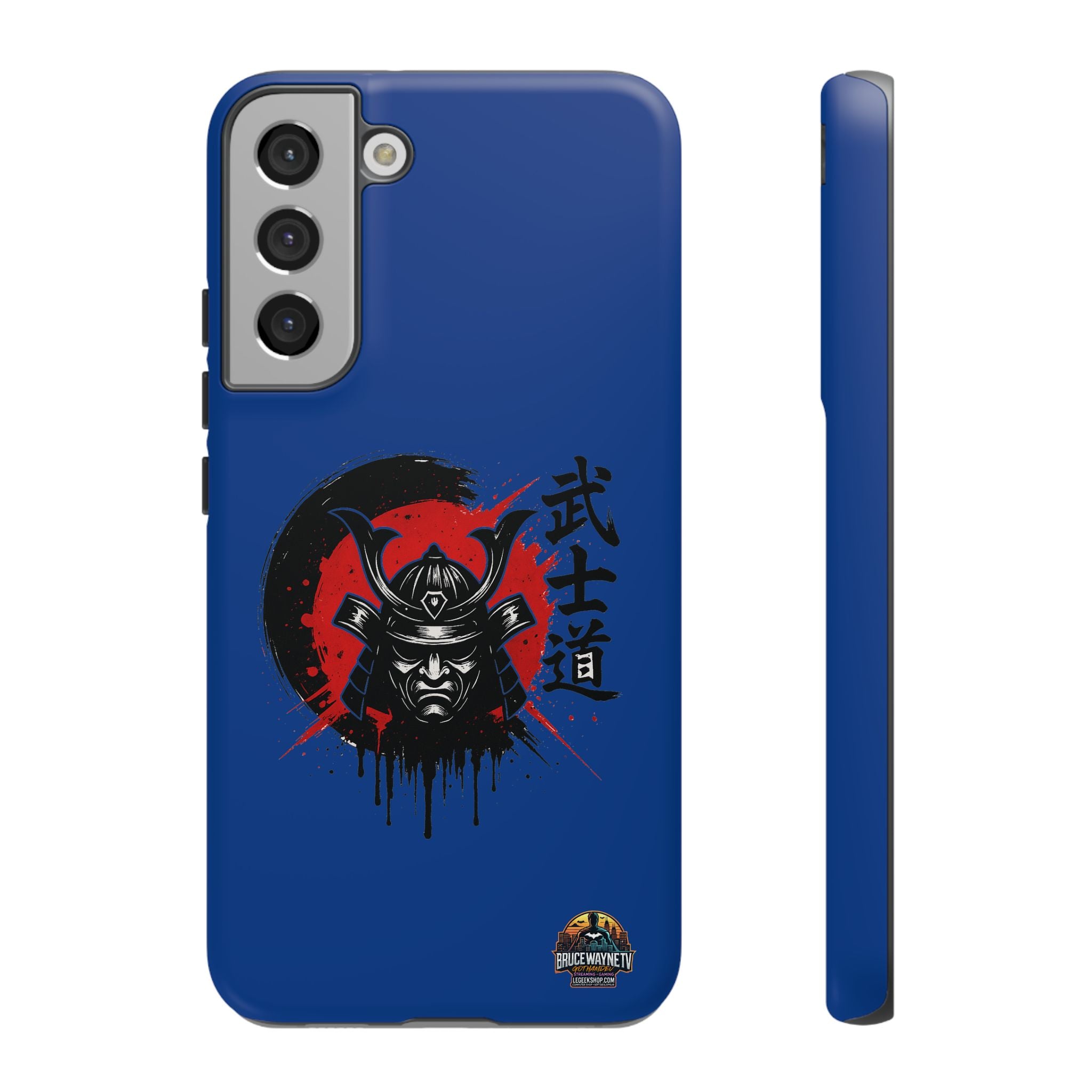 📱 samurai phone case Bleue foncé – coque renforcée Pixel & Galaxy 📱