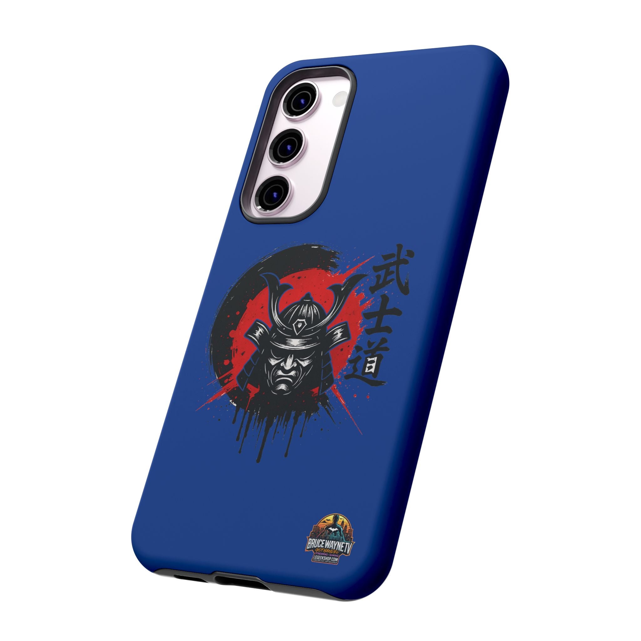 📱 samurai phone case Bleue foncé – coque renforcée Pixel & Galaxy 📱