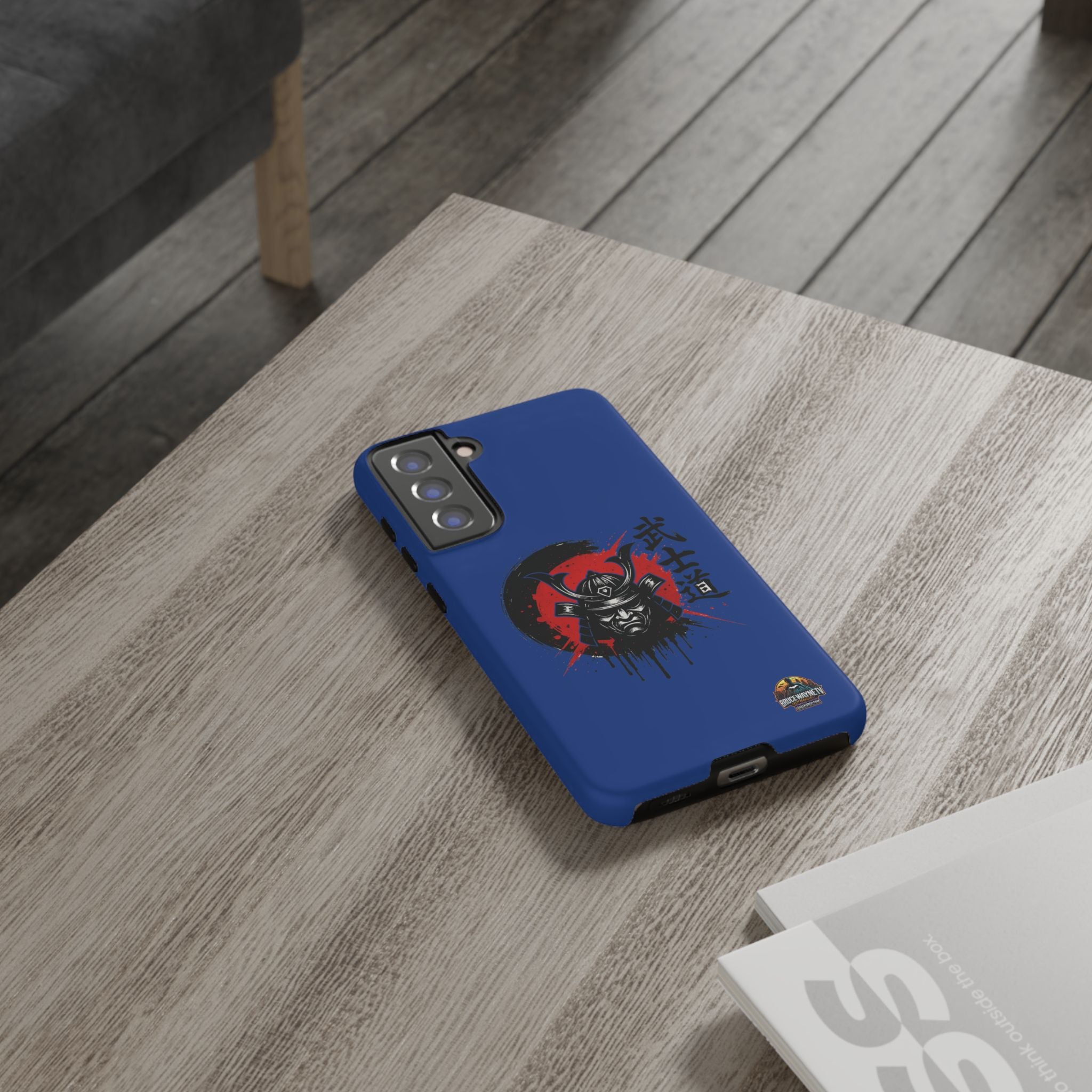 📱 samurai phone case Bleue foncé – coque renforcée Pixel & Galaxy 📱