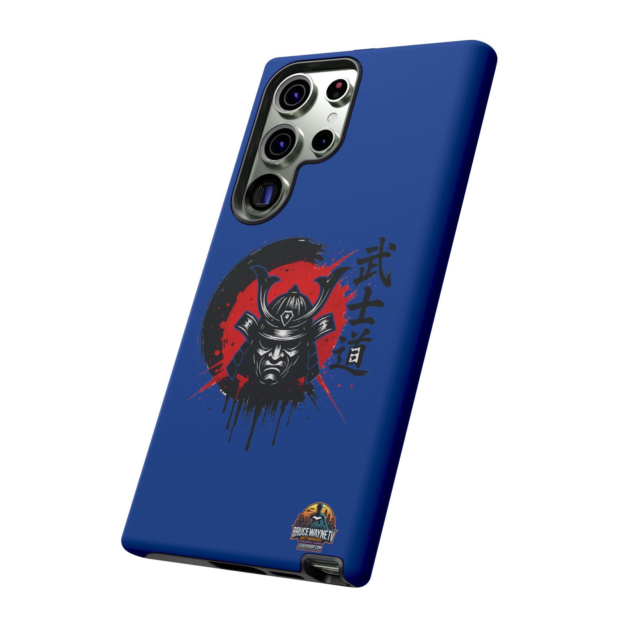 📱 samurai phone case Bleue foncé – coque renforcée Pixel & Galaxy 📱