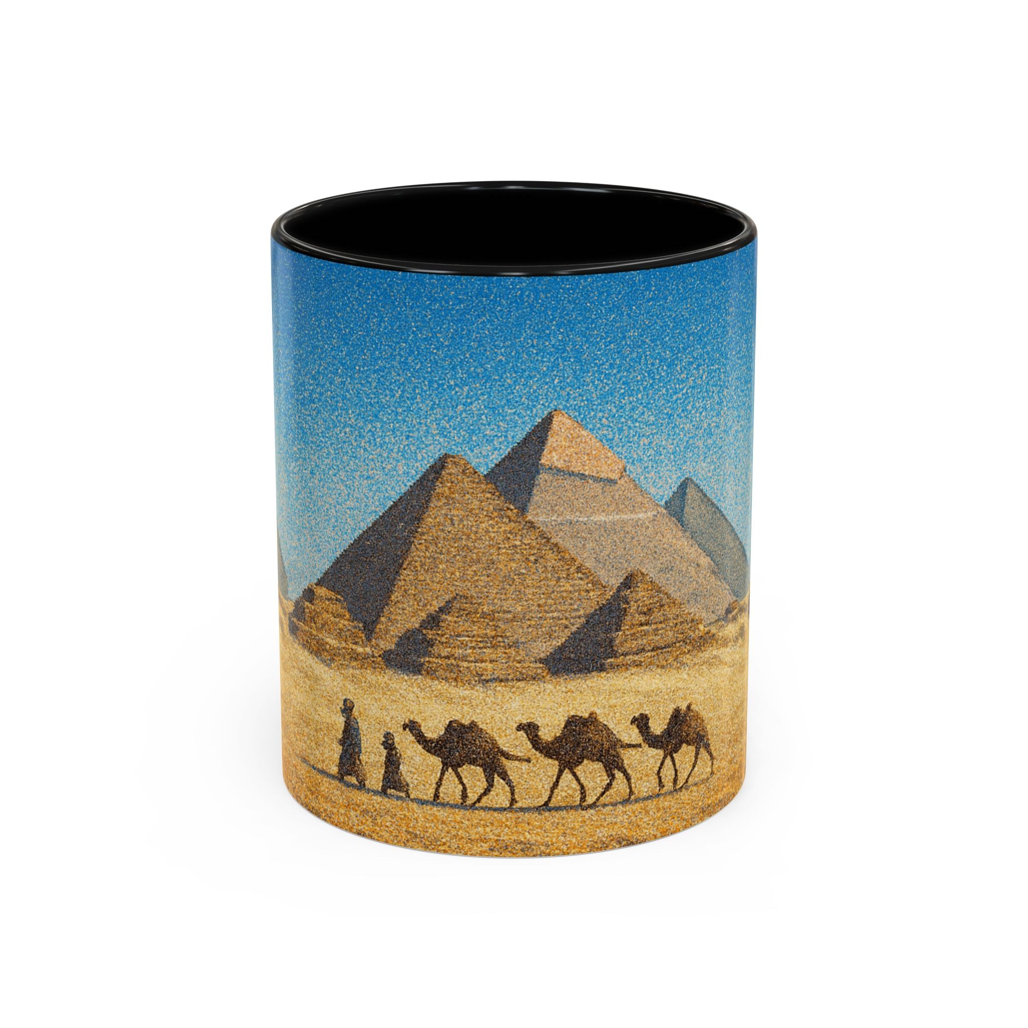 Egyptian Pyramids Camel Caravan Accent Coffee Mug