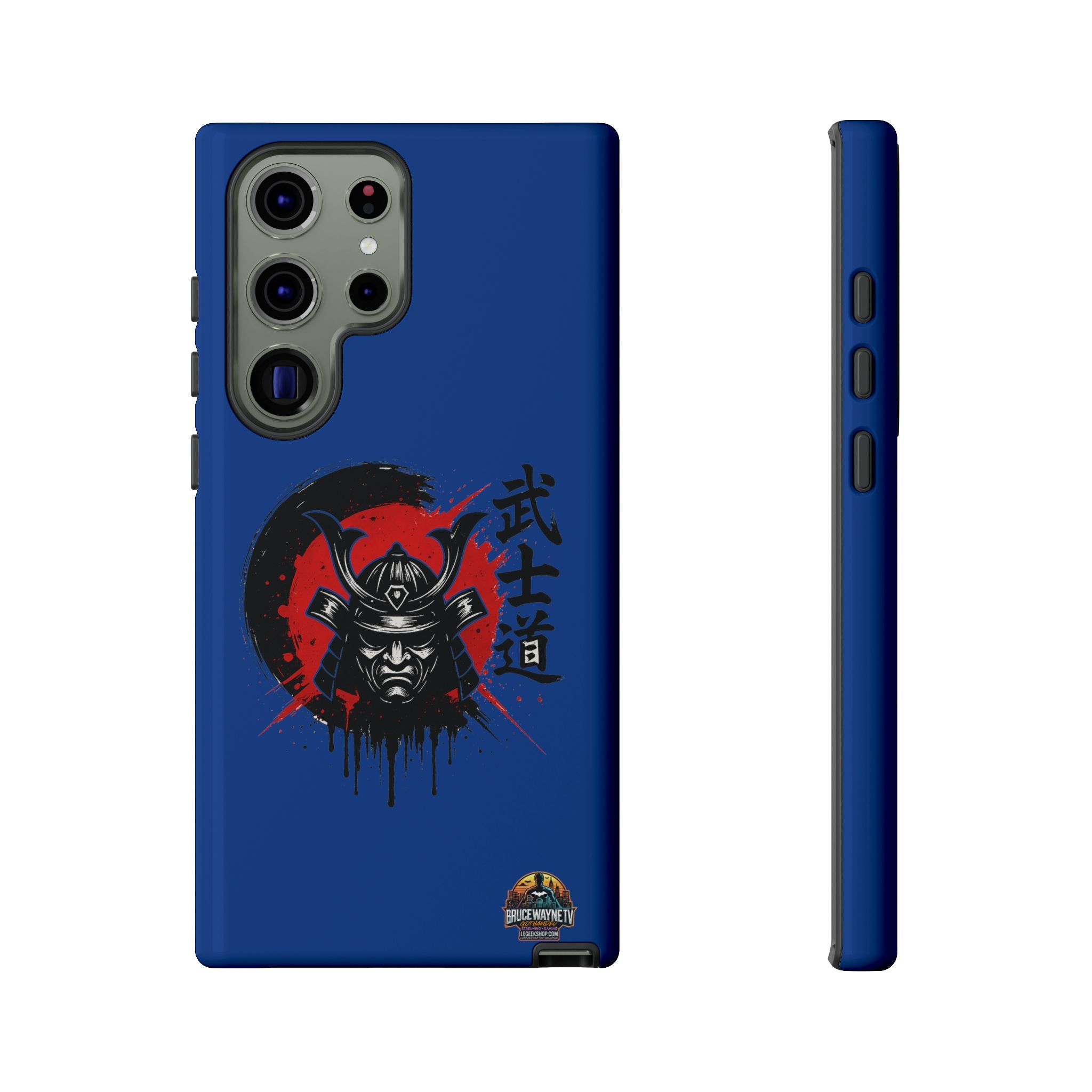 📱 samurai phone case Bleue foncé – coque renforcée Pixel & Galaxy 📱