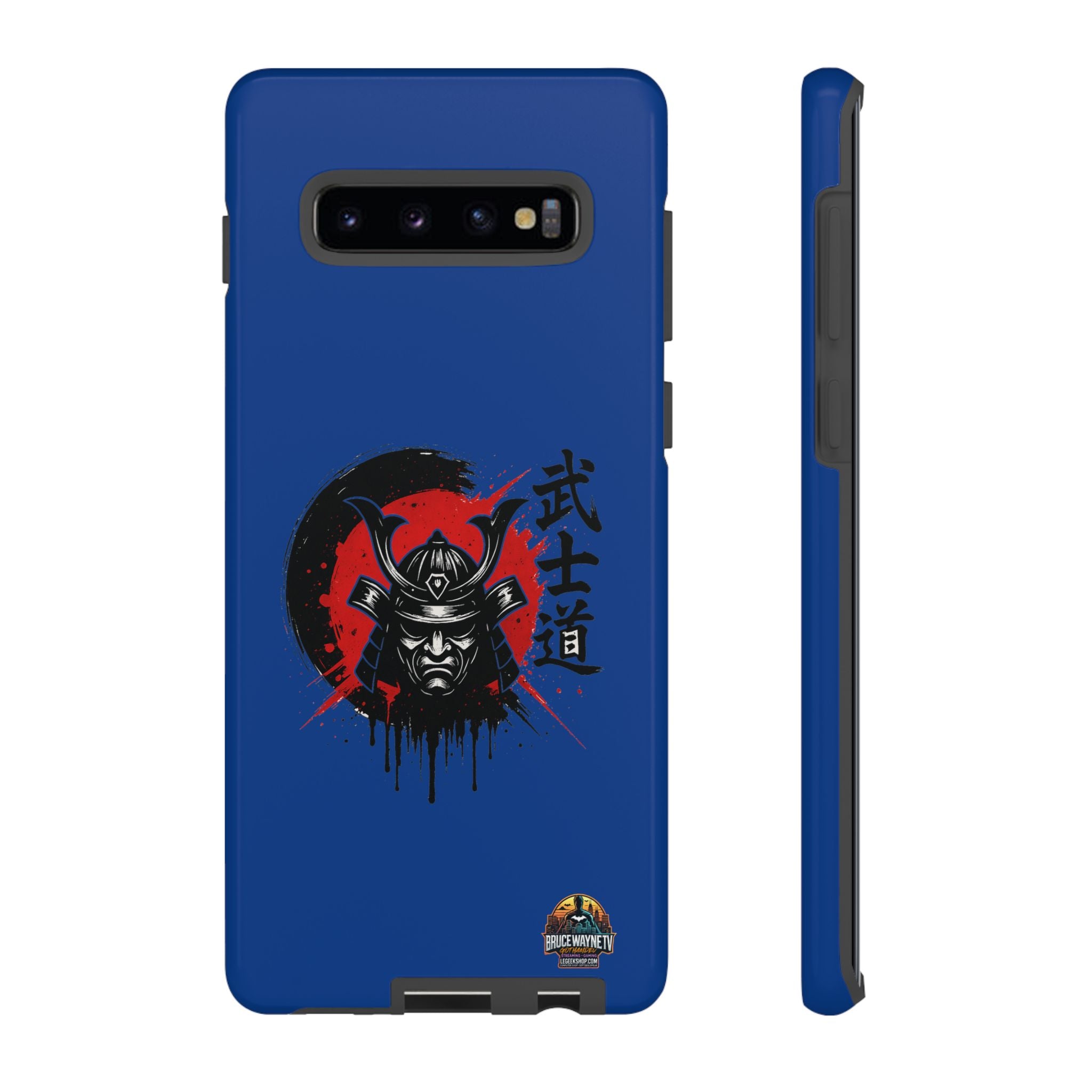 📱 samurai phone case Bleue foncé – coque renforcée Pixel & Galaxy 📱
