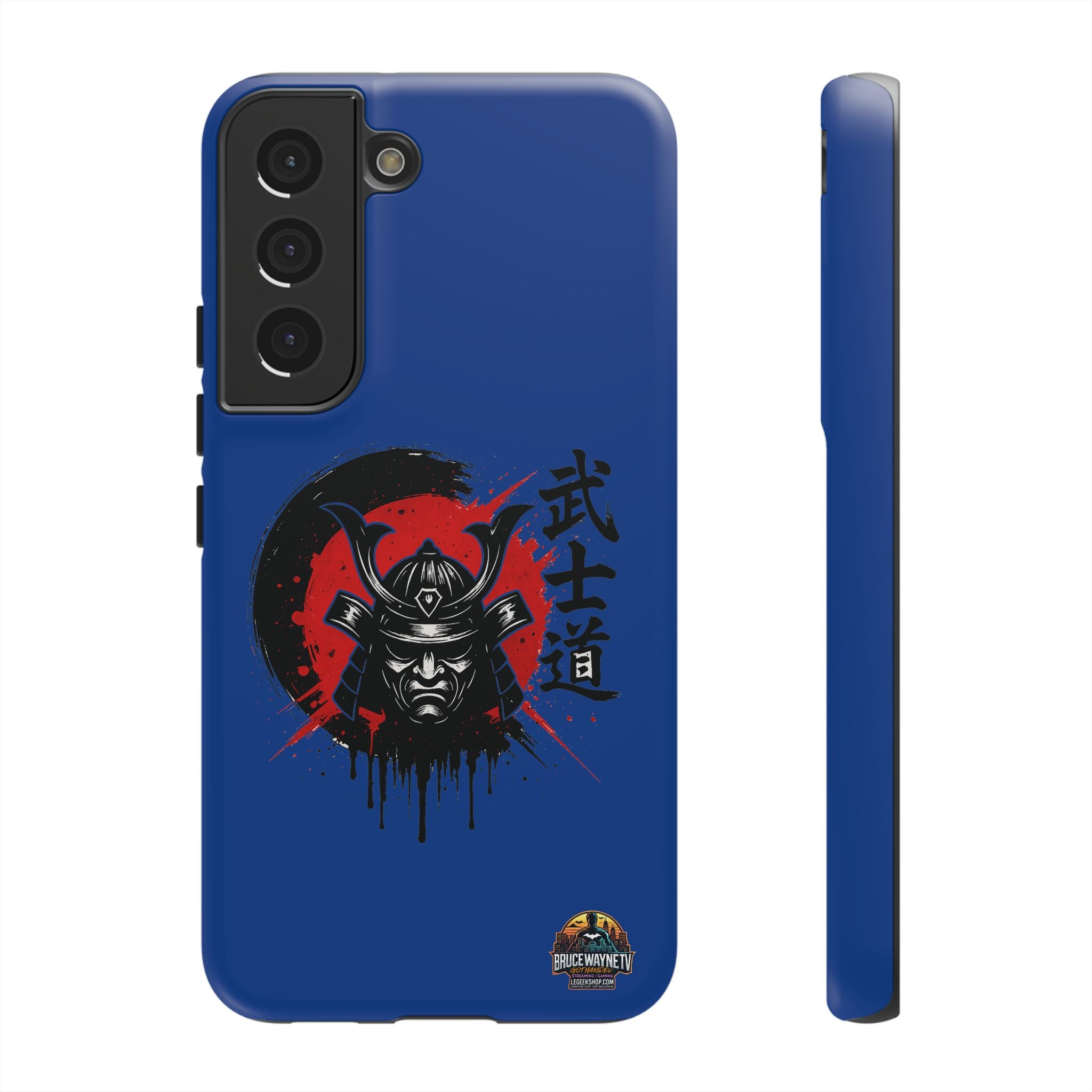 📱 samurai phone case Bleue foncé – coque renforcée Pixel & Galaxy 📱