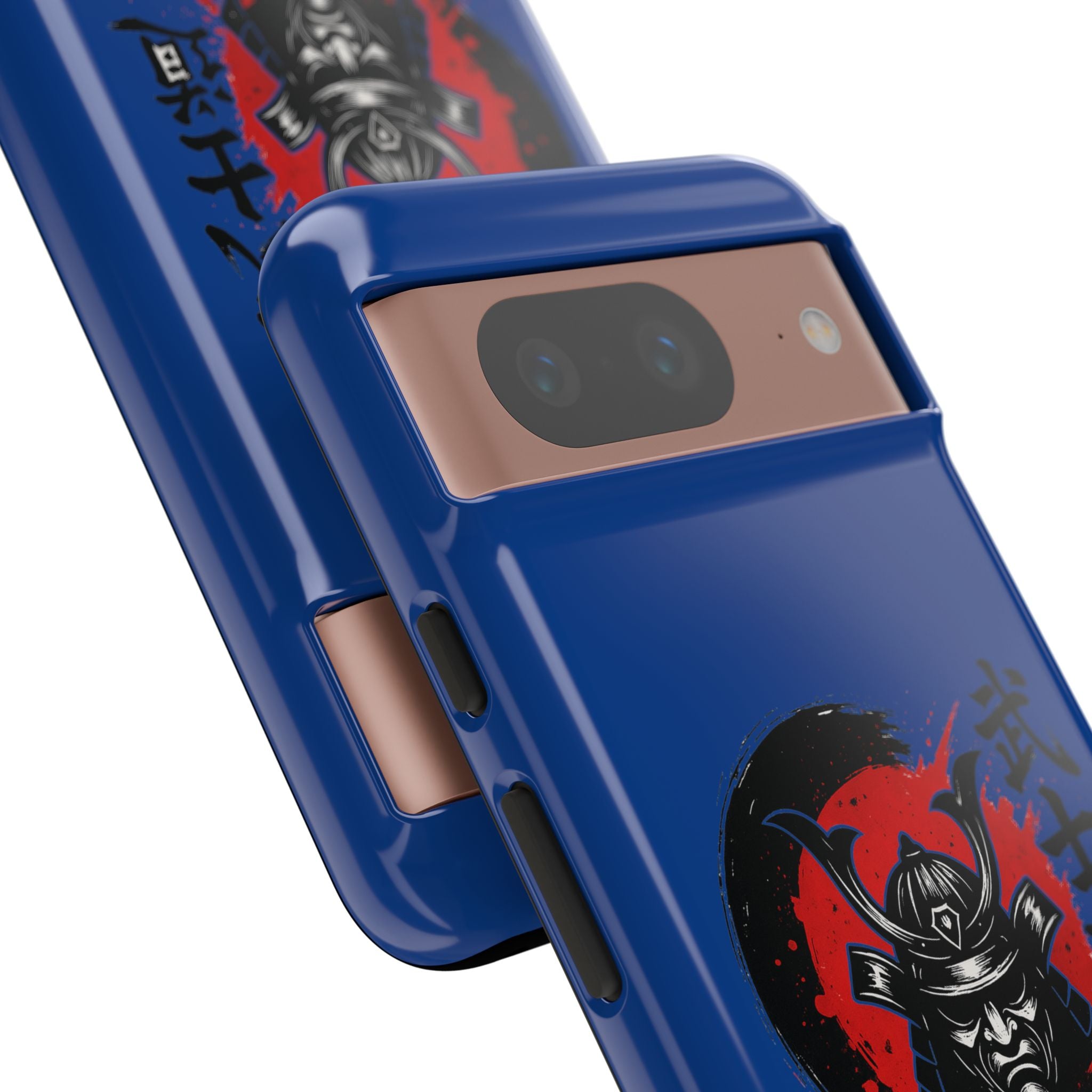 📱 samurai phone case Bleue foncé – coque renforcée Pixel & Galaxy 📱