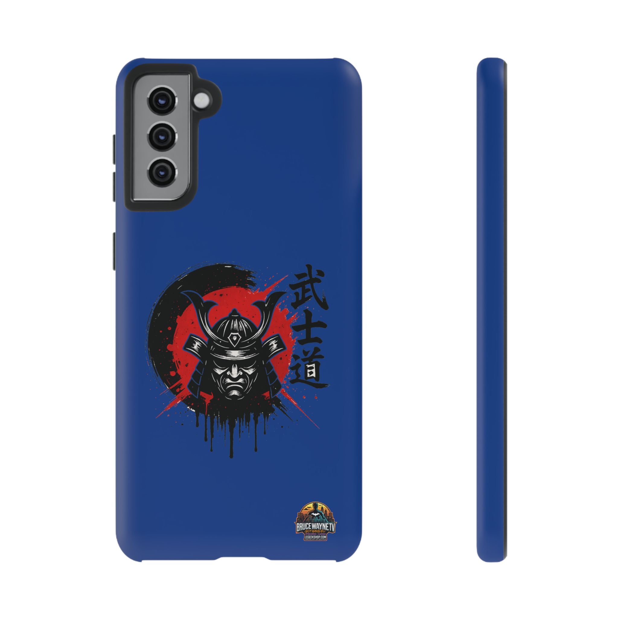 📱 samurai phone case Bleue foncé – coque renforcée Pixel & Galaxy 📱