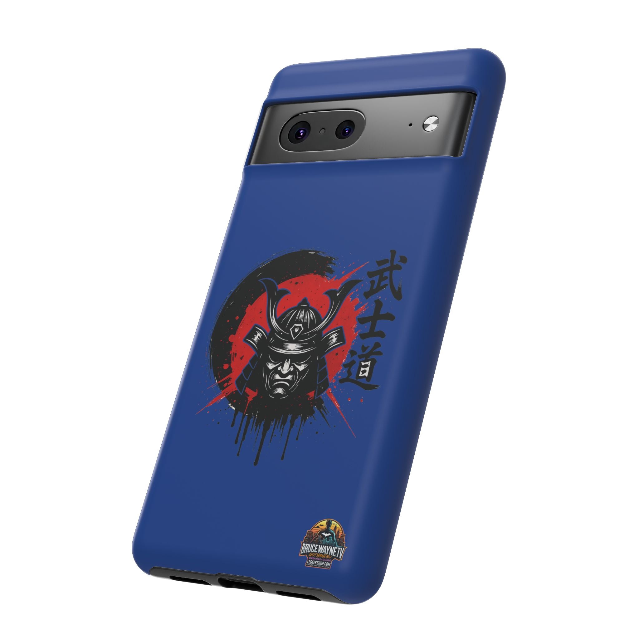 📱 samurai phone case Bleue foncé – coque renforcée Pixel & Galaxy 📱