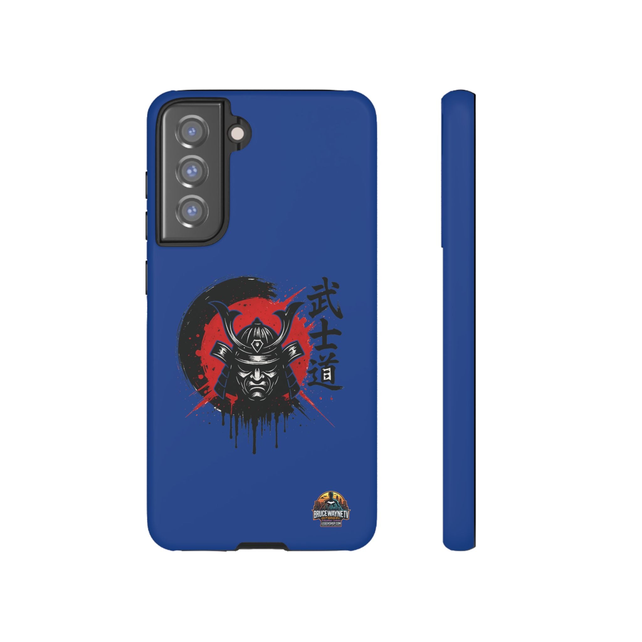 📱 samurai phone case Bleue foncé – coque renforcée Pixel & Galaxy 📱
