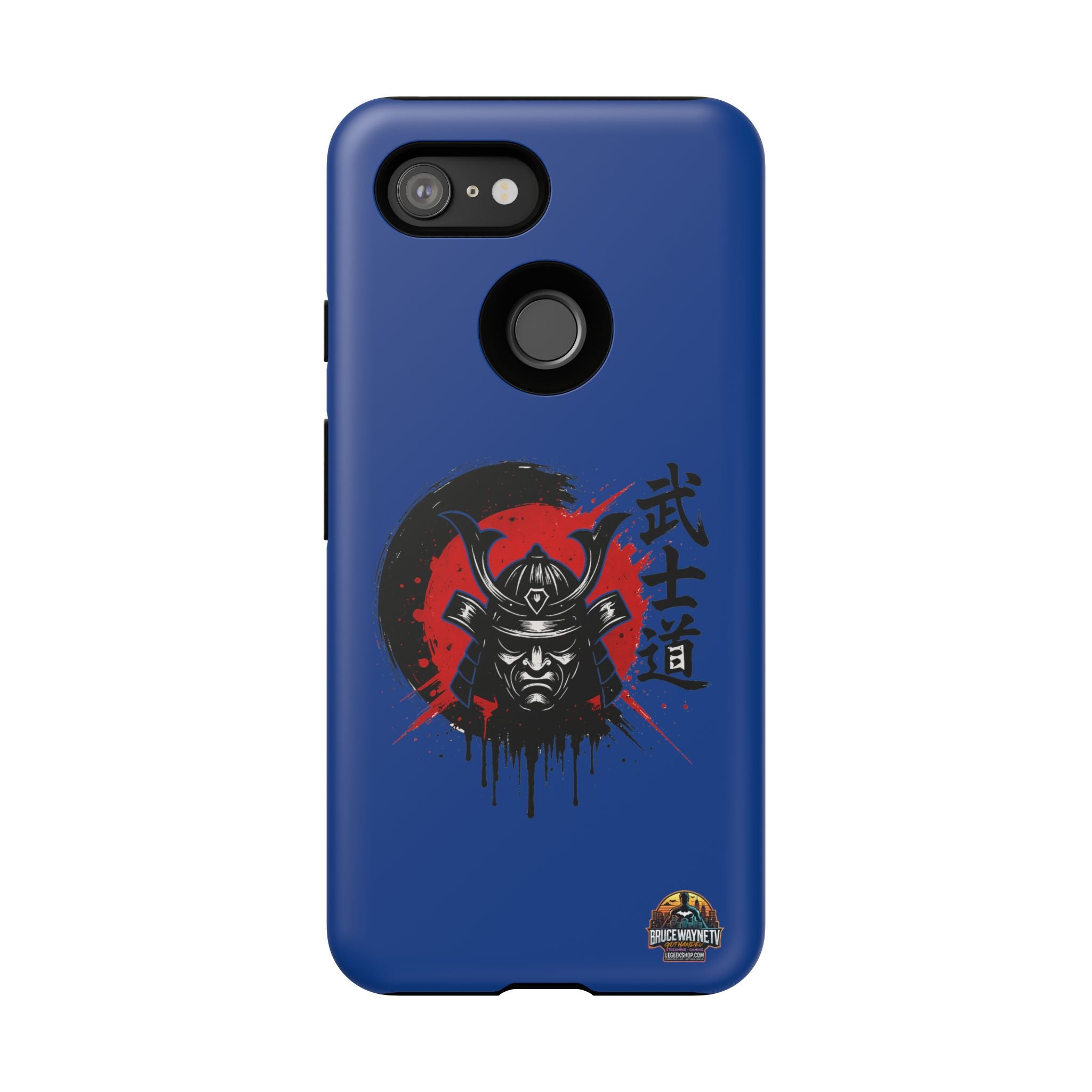📱 samurai phone case Bleue foncé – coque renforcée Pixel & Galaxy 📱