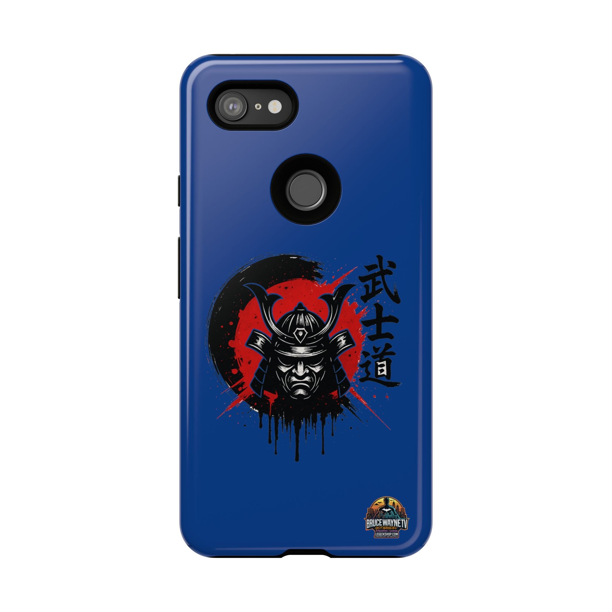 📱 samurai phone case Bleue foncé – coque renforcée Pixel & Galaxy 📱