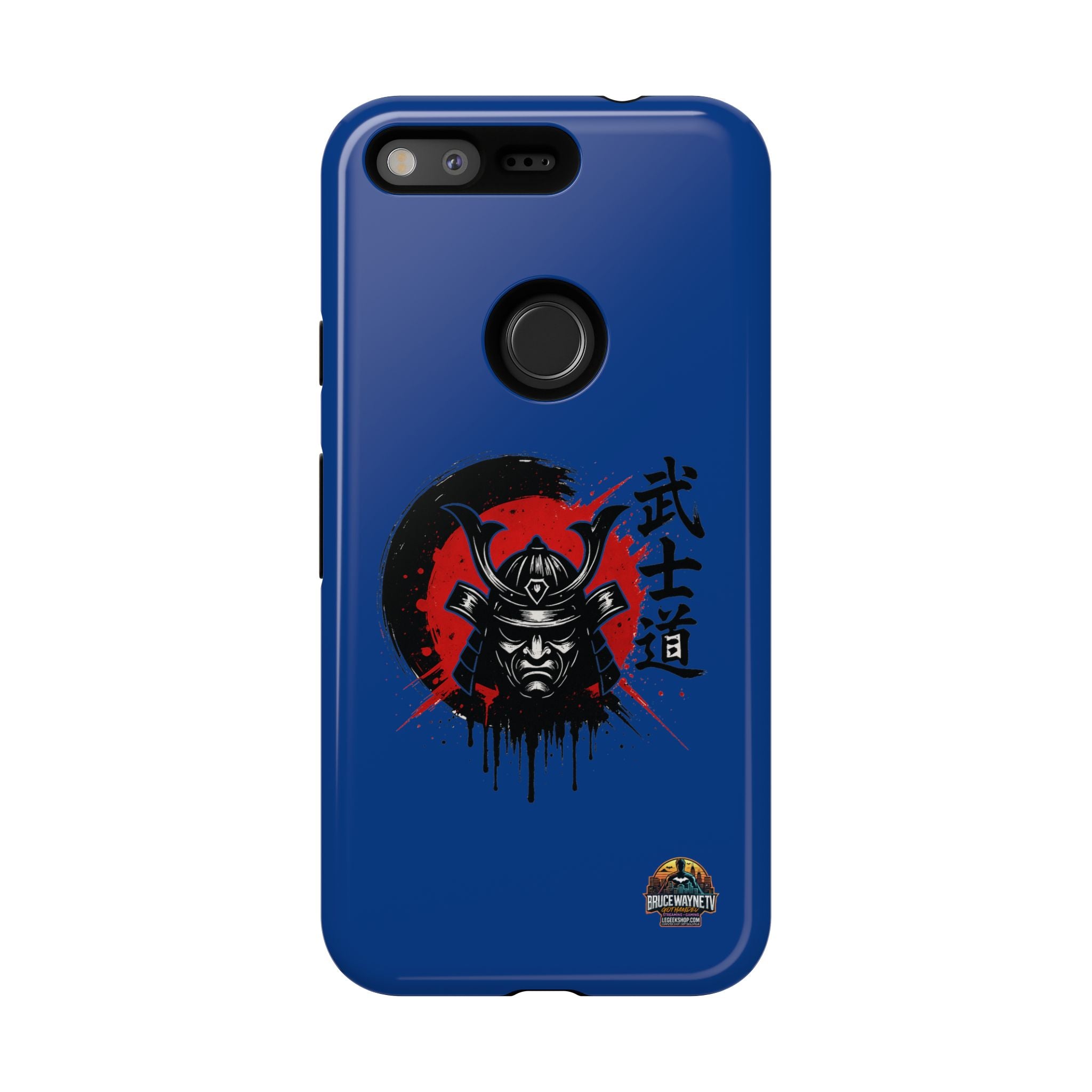 📱 samurai phone case Bleue foncé – coque renforcée Pixel & Galaxy 📱
