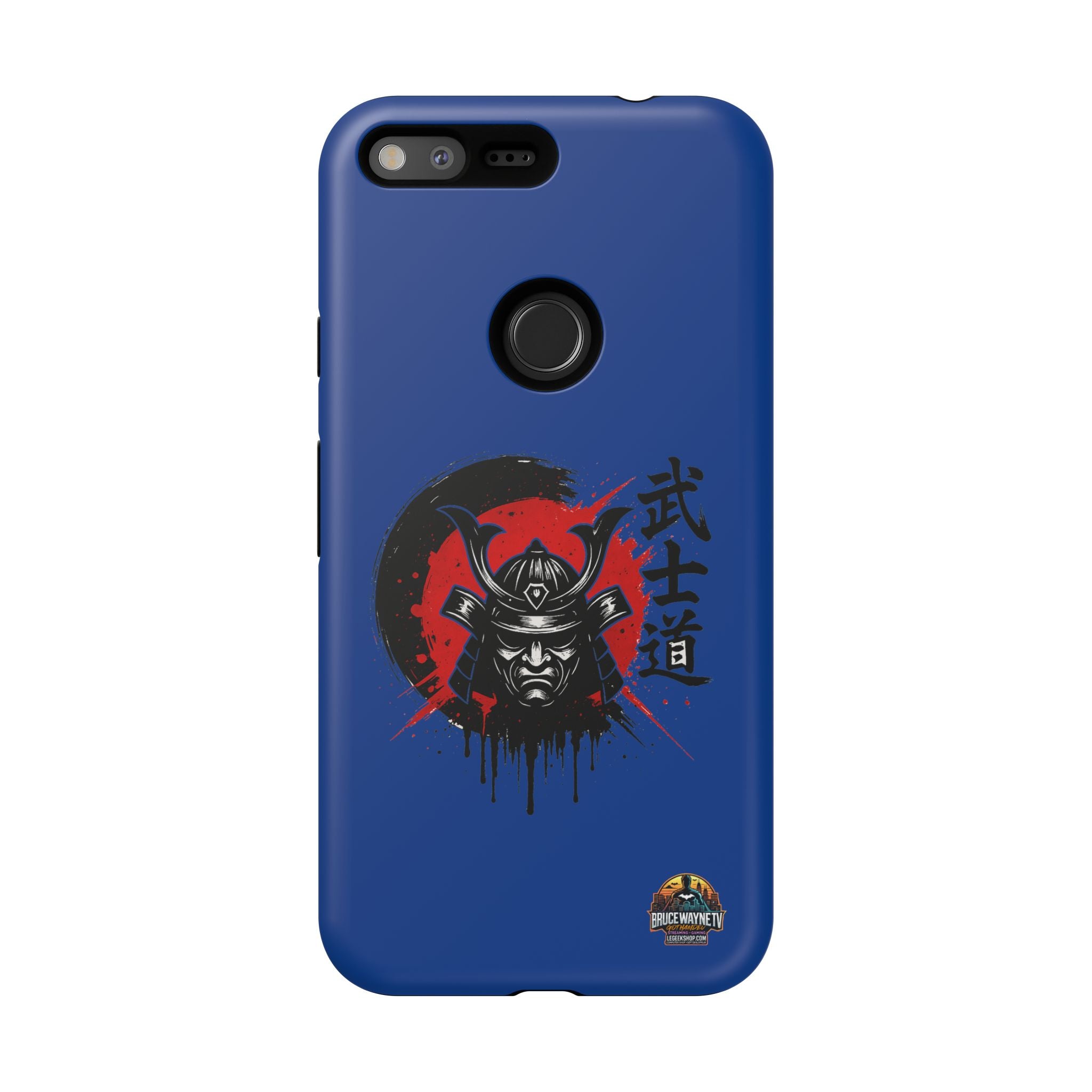📱 samurai phone case Bleue foncé – coque renforcée Pixel & Galaxy 📱