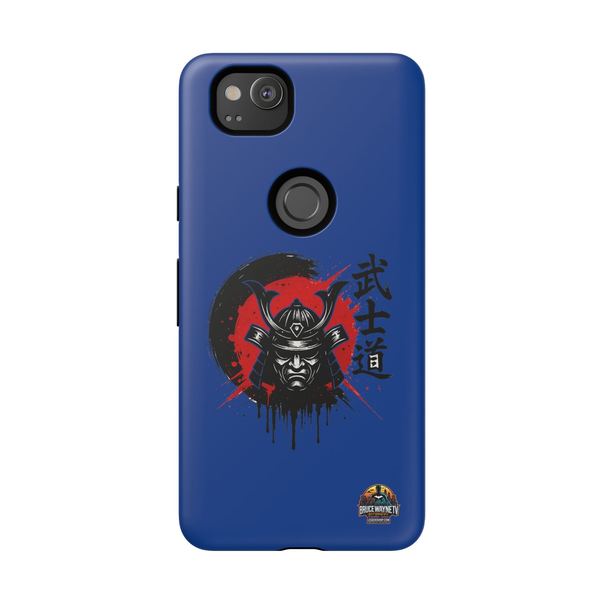 📱 samurai phone case Bleue foncé – coque renforcée Pixel & Galaxy 📱