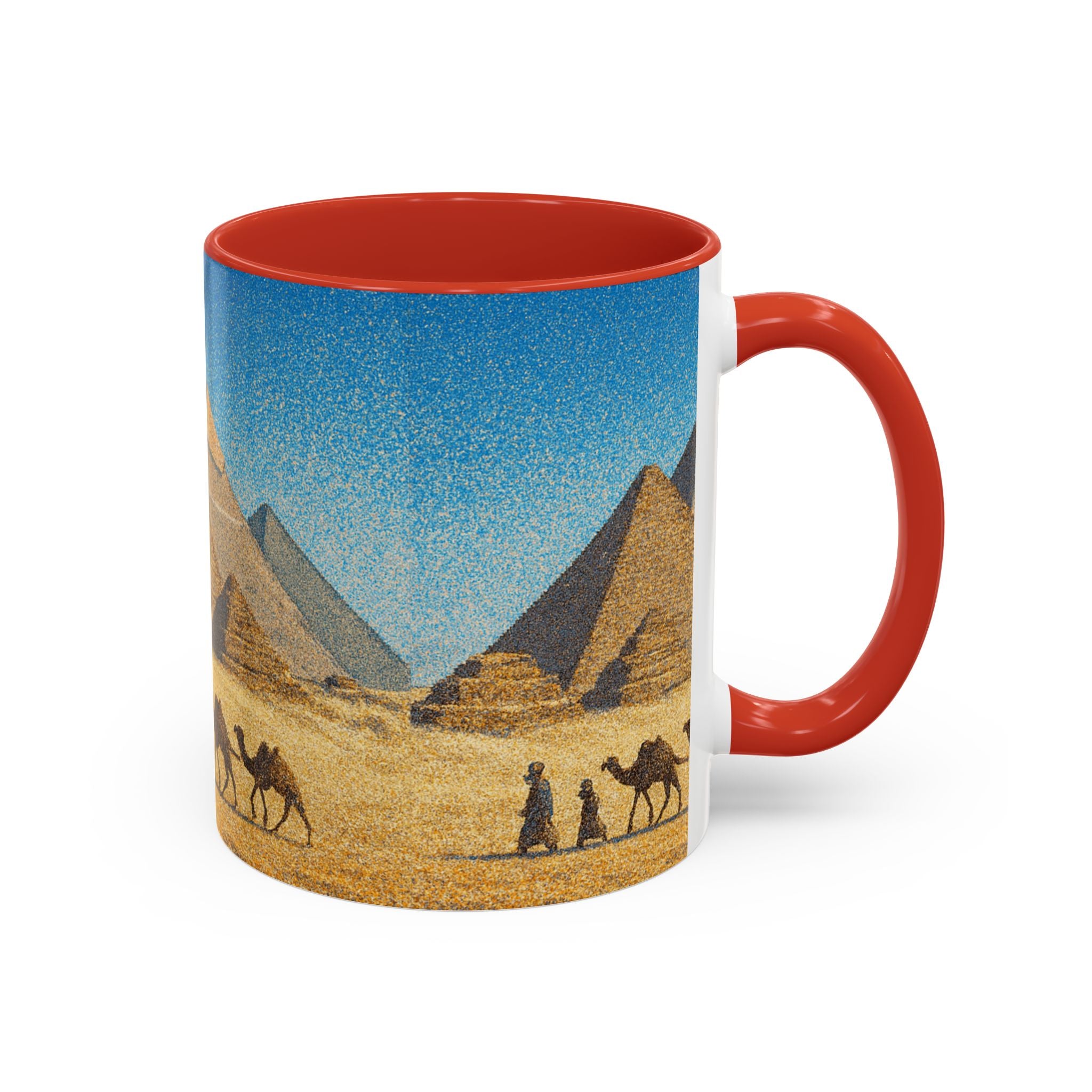 Egyptian Pyramids Camel Caravan Accent Coffee Mug