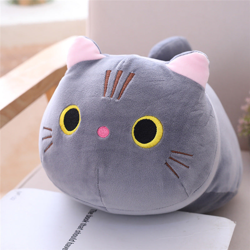 Peluche Chat Géante Coussin Oreiller Long Doux Décoration