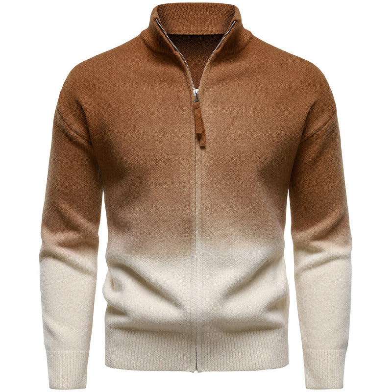 Pull Homme Col Dégradé Zip Style Britannique Nylon
