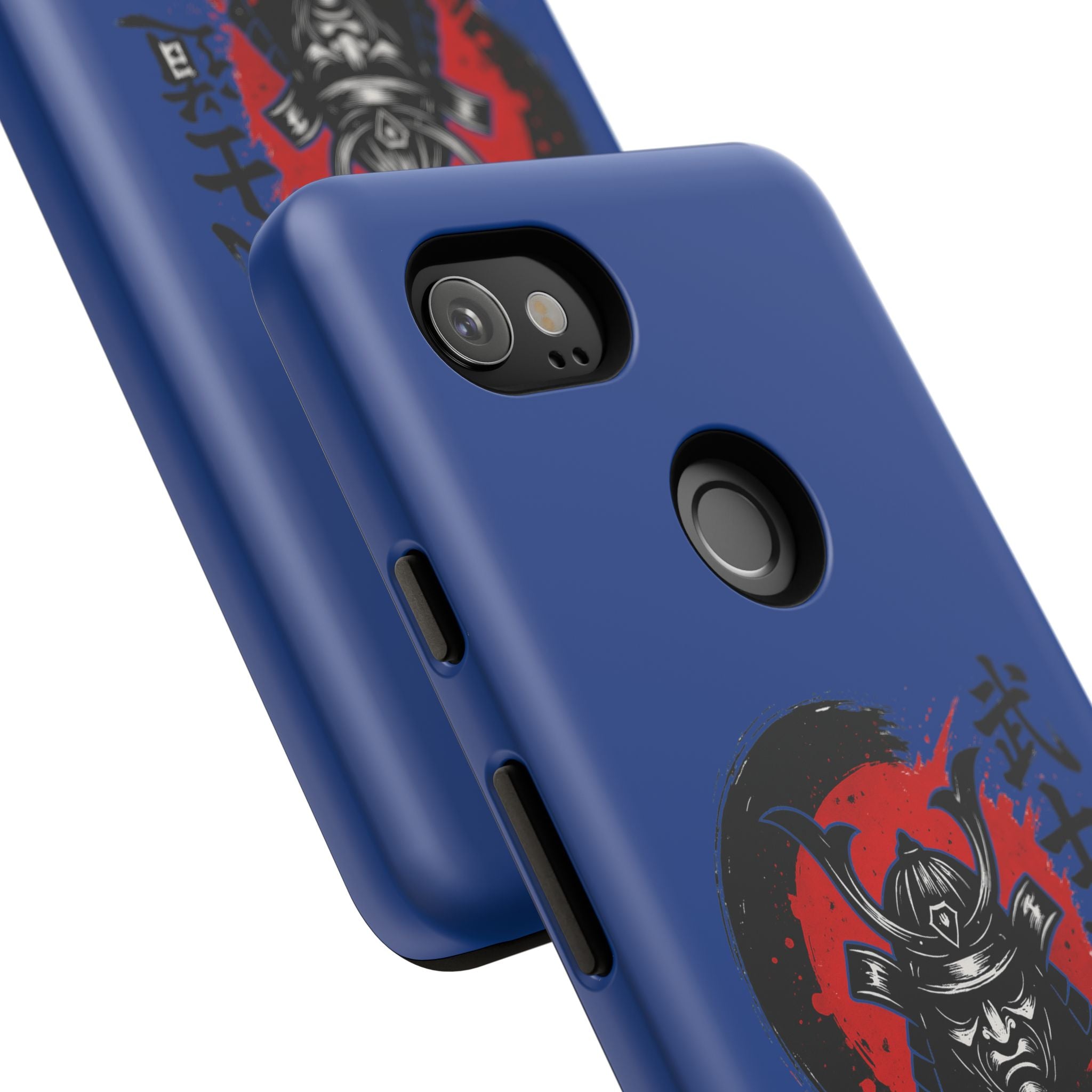 📱 samurai phone case Bleue foncé – coque renforcée Pixel & Galaxy 📱