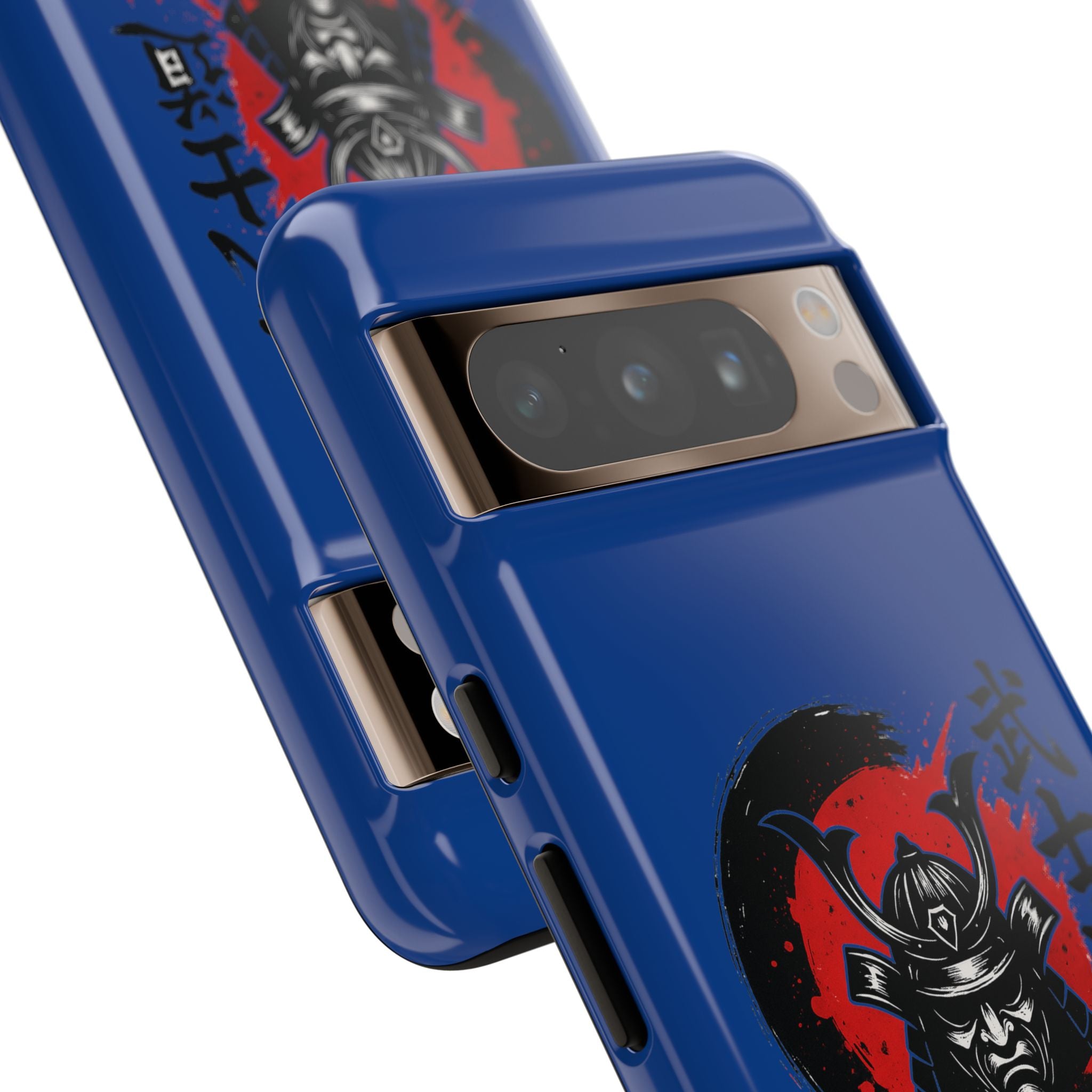 📱 samurai phone case Bleue foncé – coque renforcée Pixel & Galaxy 📱