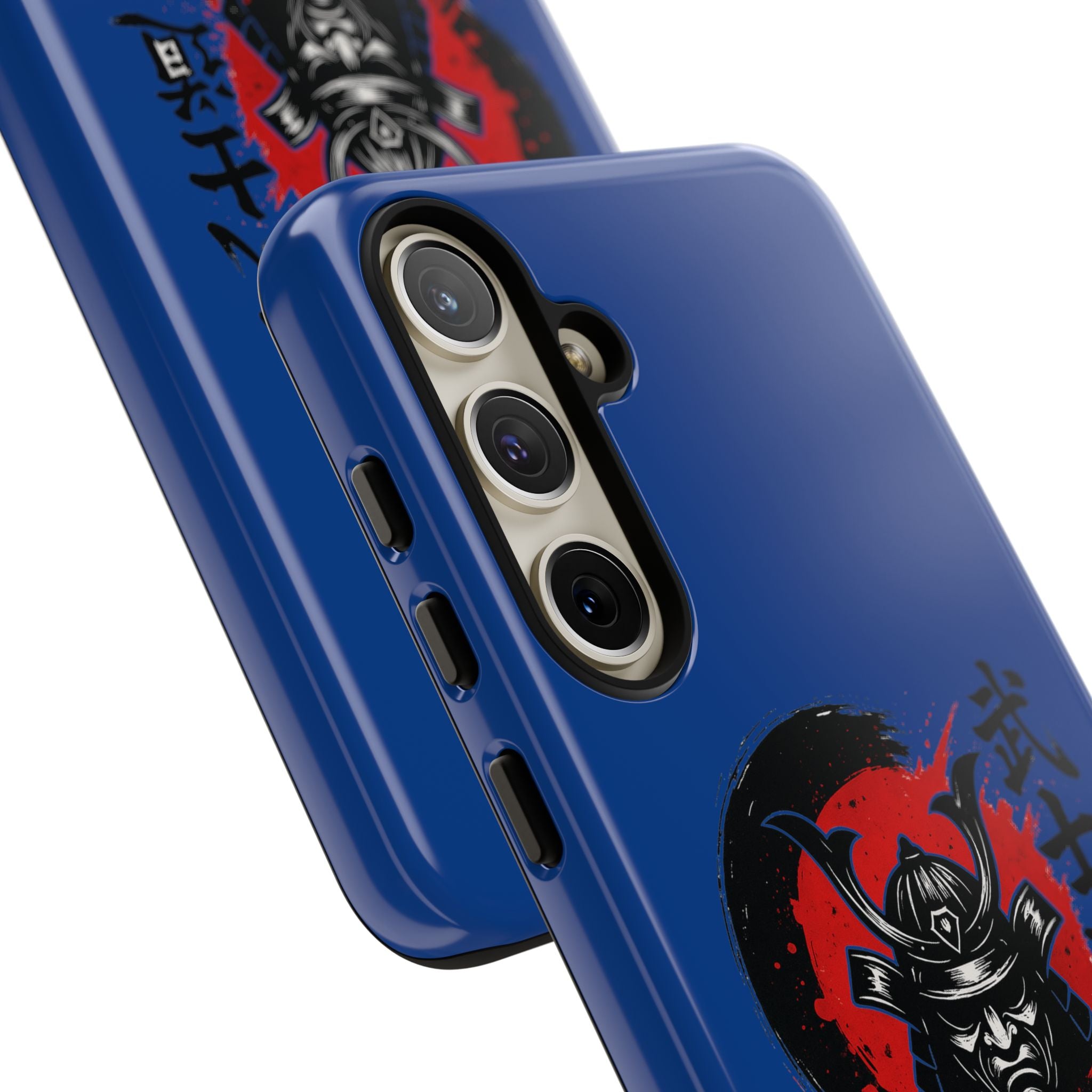 📱 samurai phone case Bleue foncé – coque renforcée Pixel & Galaxy 📱