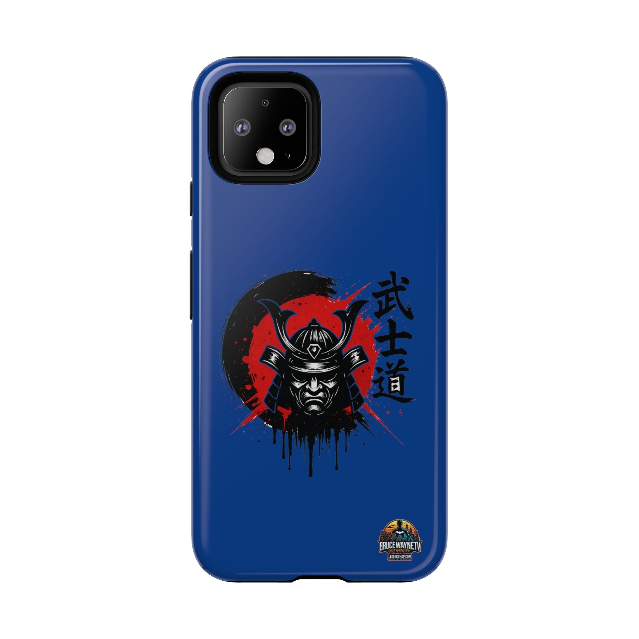 📱 samurai phone case Bleue foncé – coque renforcée Pixel & Galaxy 📱