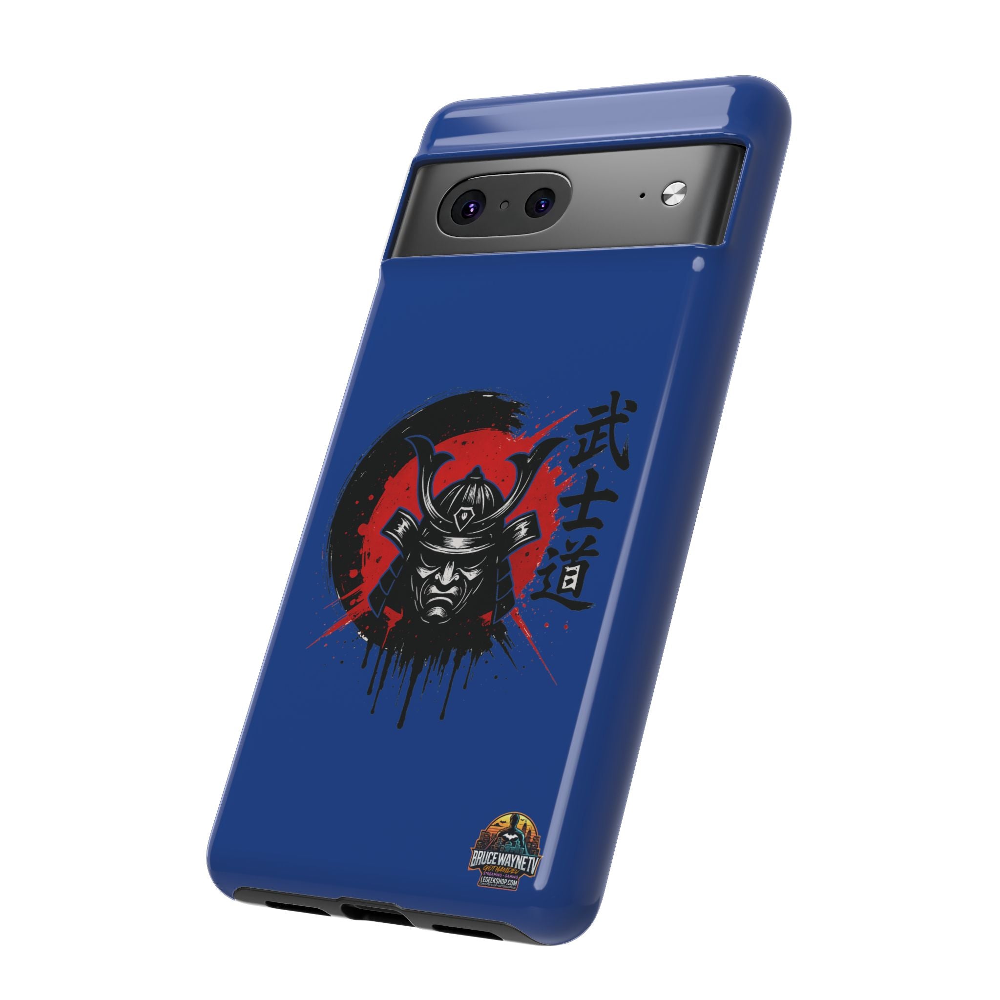 📱 samurai phone case Bleue foncé – coque renforcée Pixel & Galaxy 📱