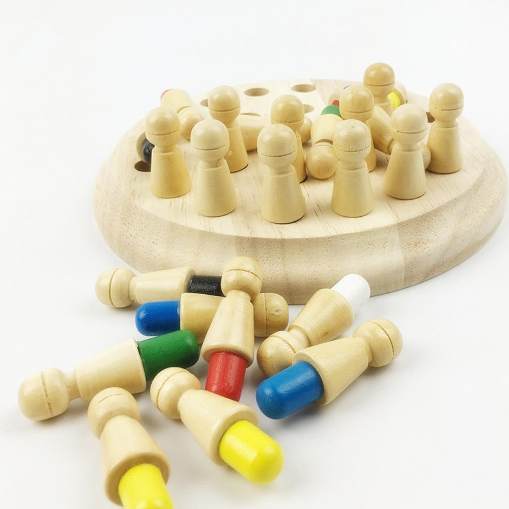 Jeu Mémoire Montessori Bois Bébé Couleurs Cognitif Éducatif
