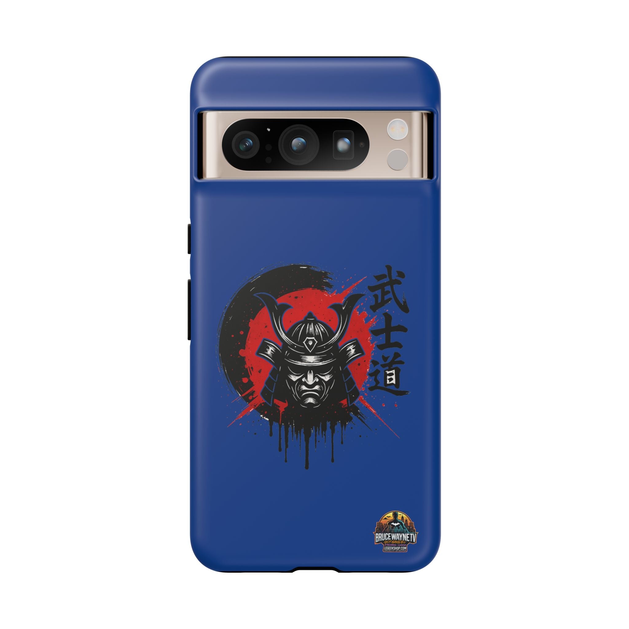 📱 samurai phone case Bleue foncé – coque renforcée Pixel & Galaxy 📱