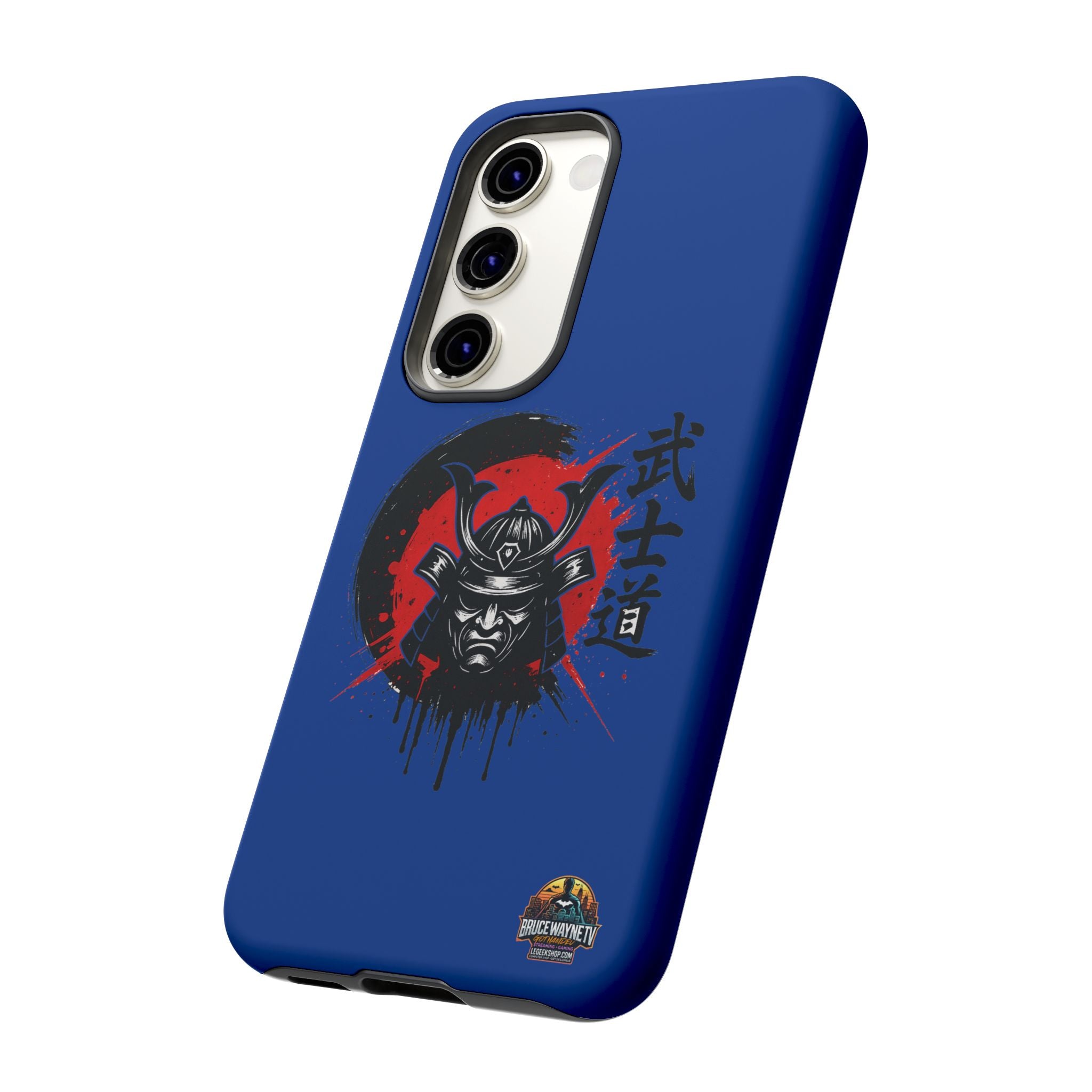 📱 samurai phone case Bleue foncé – coque renforcée Pixel & Galaxy 📱