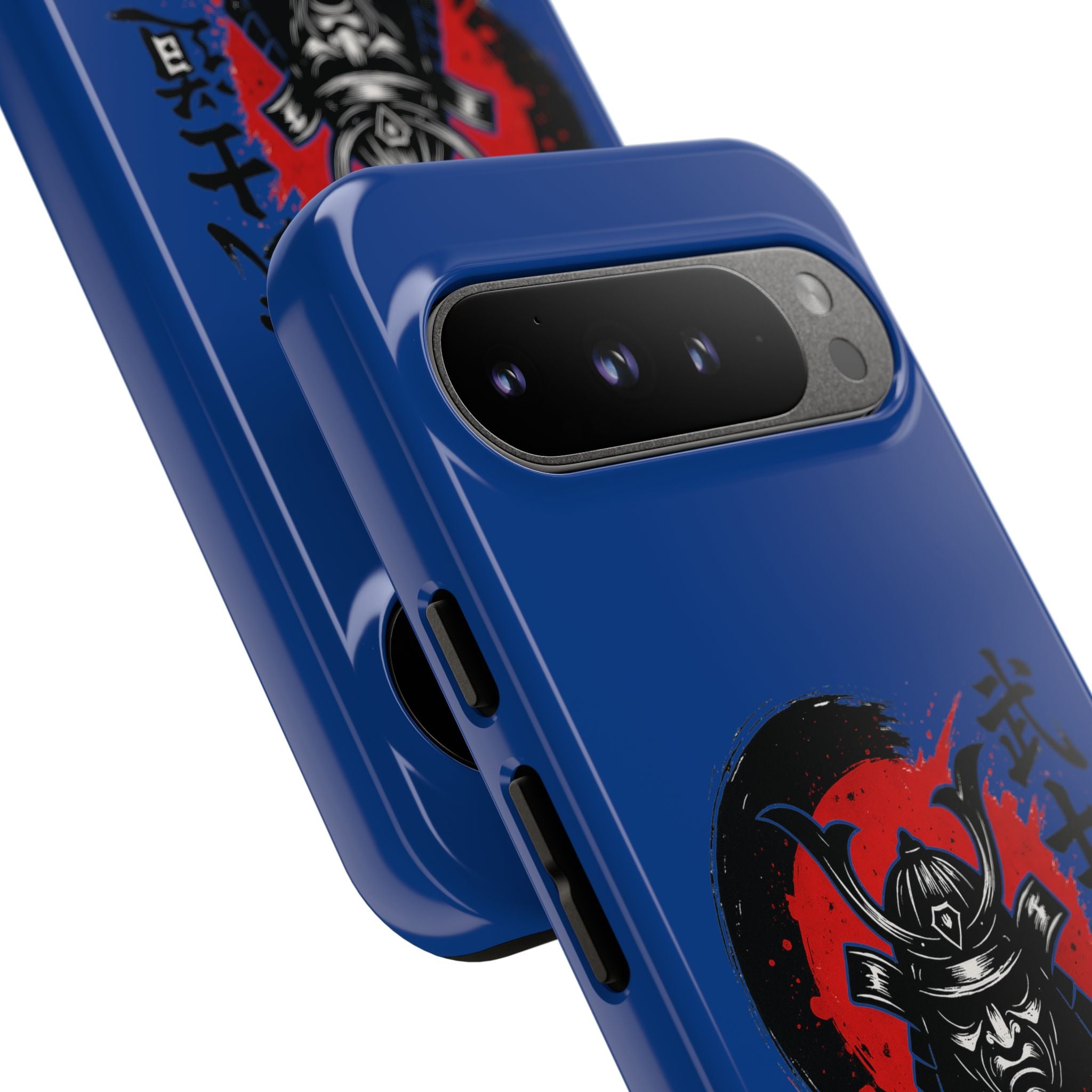 📱 samurai phone case Bleue foncé – coque renforcée Pixel & Galaxy 📱