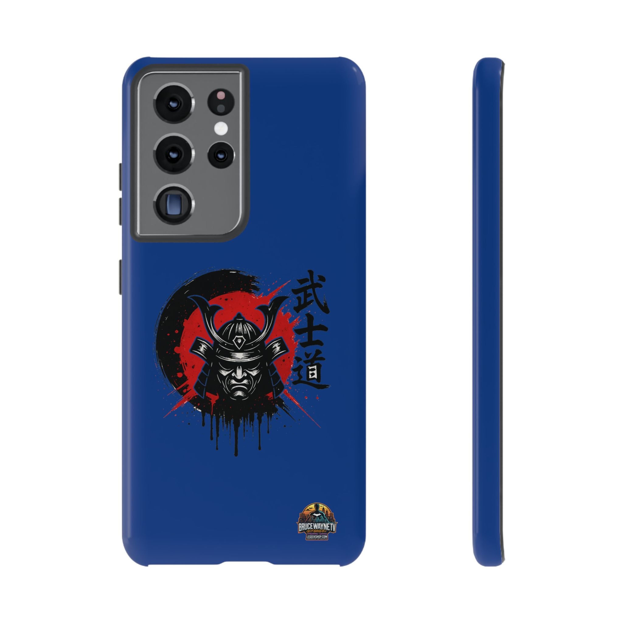 📱 samurai phone case Bleue foncé – coque renforcée Pixel & Galaxy 📱