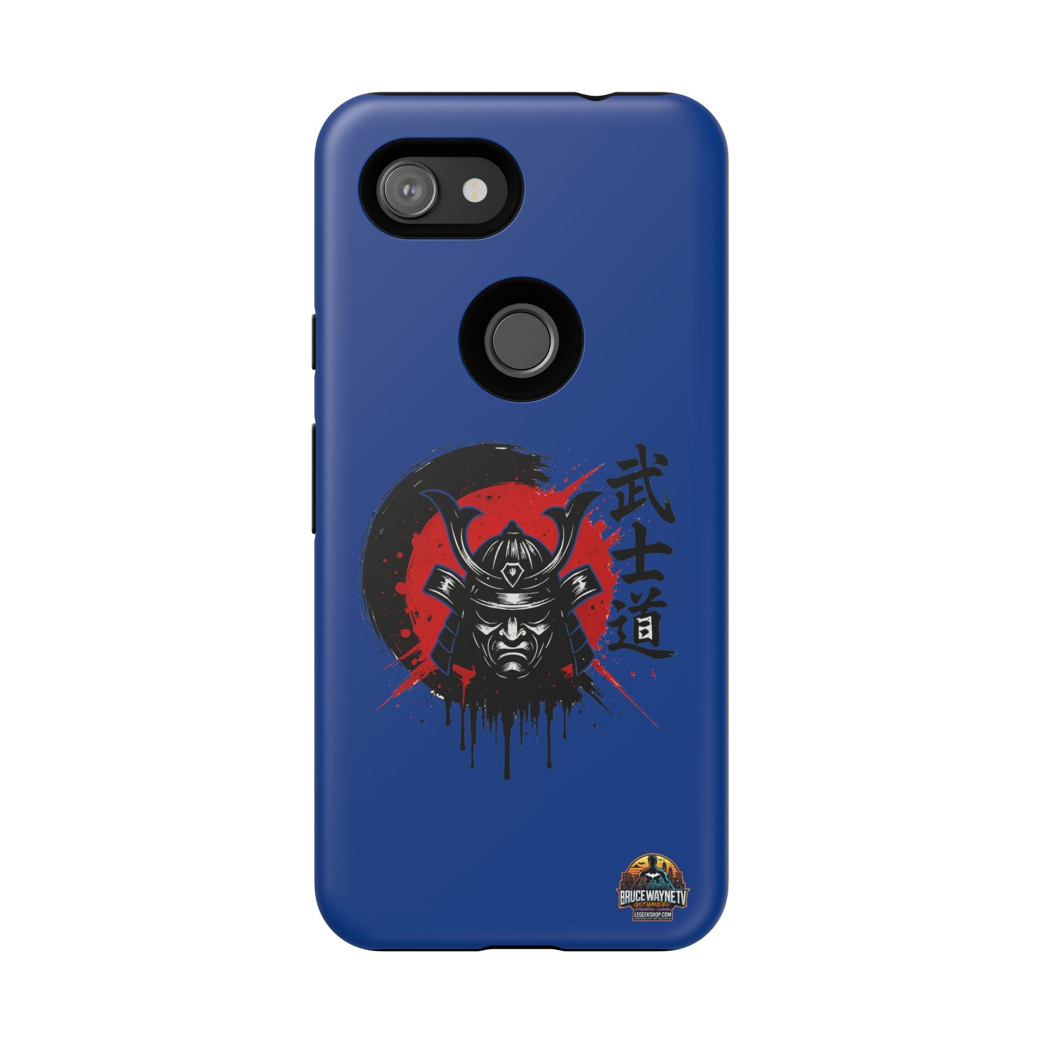 📱 samurai phone case Bleue foncé – coque renforcée Pixel & Galaxy 📱