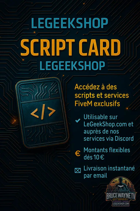 fivem gift card — ressource FiveM open source sur LeGeekShop — détail