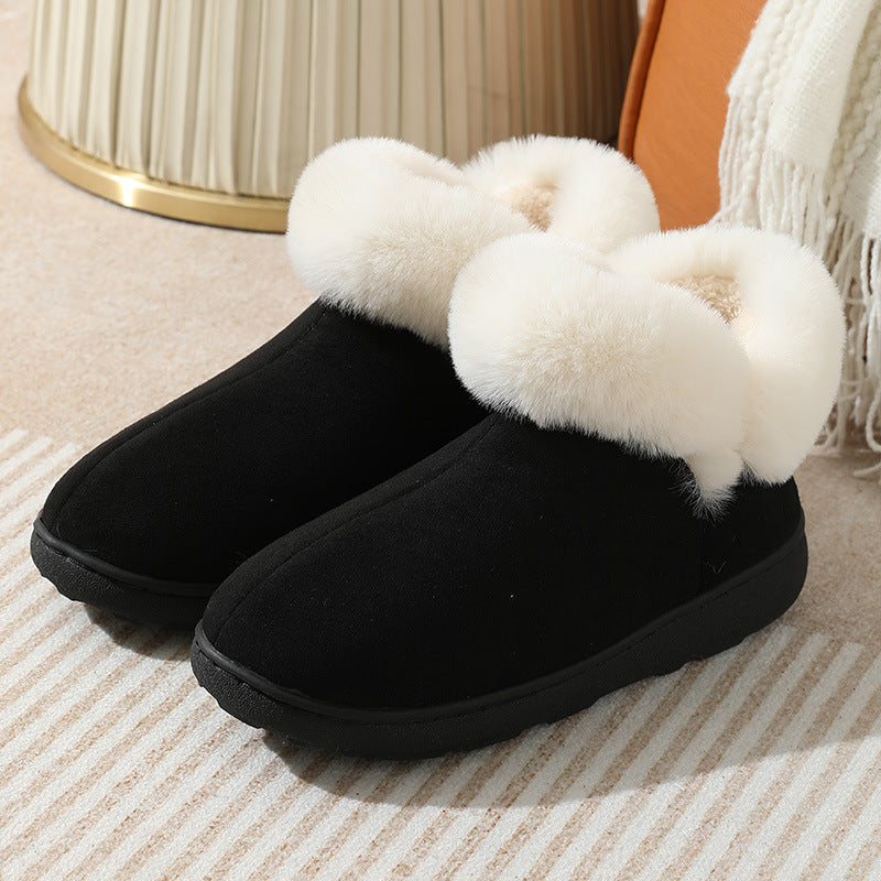 Chaussons Maison Hiver Plateforme Chauds Couple Velours