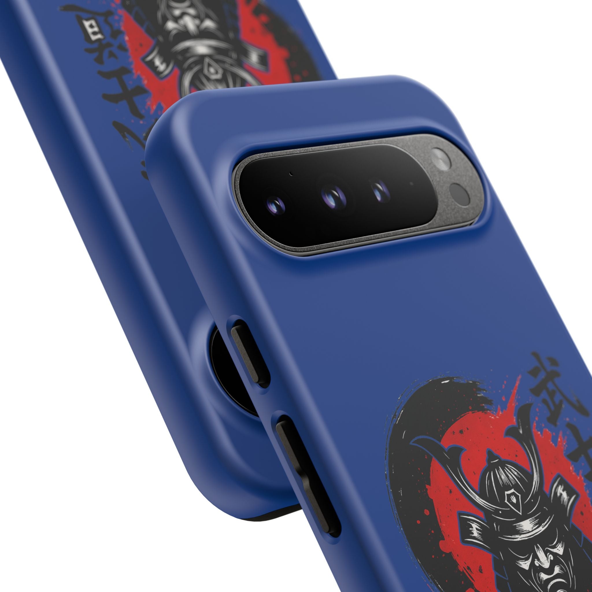 📱 samurai phone case Bleue foncé – coque renforcée Pixel & Galaxy 📱