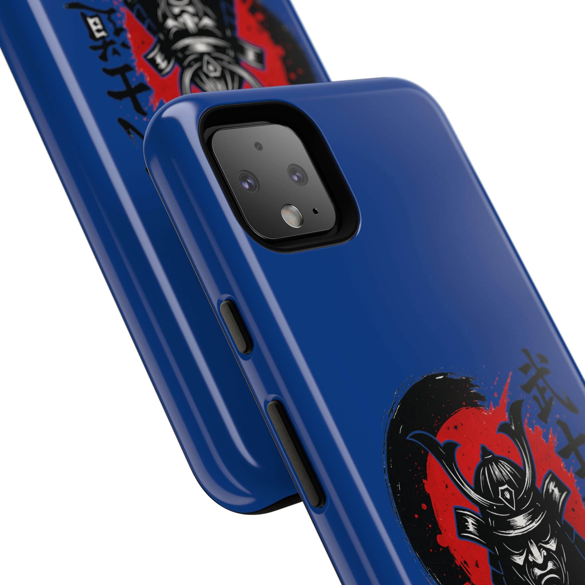 📱 samurai phone case Bleue foncé – coque renforcée Pixel & Galaxy 📱