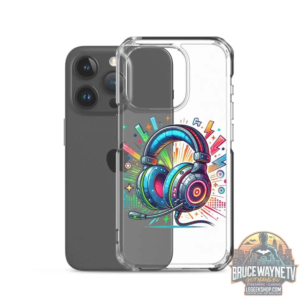 Coque iPhone® Design Gamer Casque Coloré - Legeekshop - Legeekshop