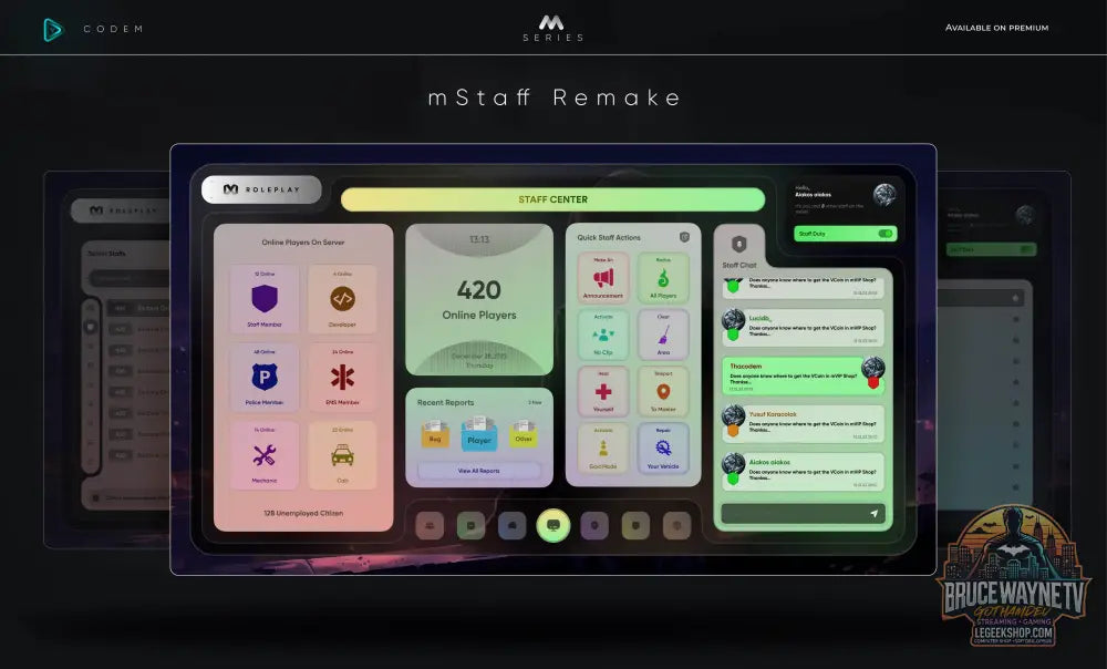 ⚙️ mStaff Remake Open Source — panel admin, vue 5, LeGeekShop