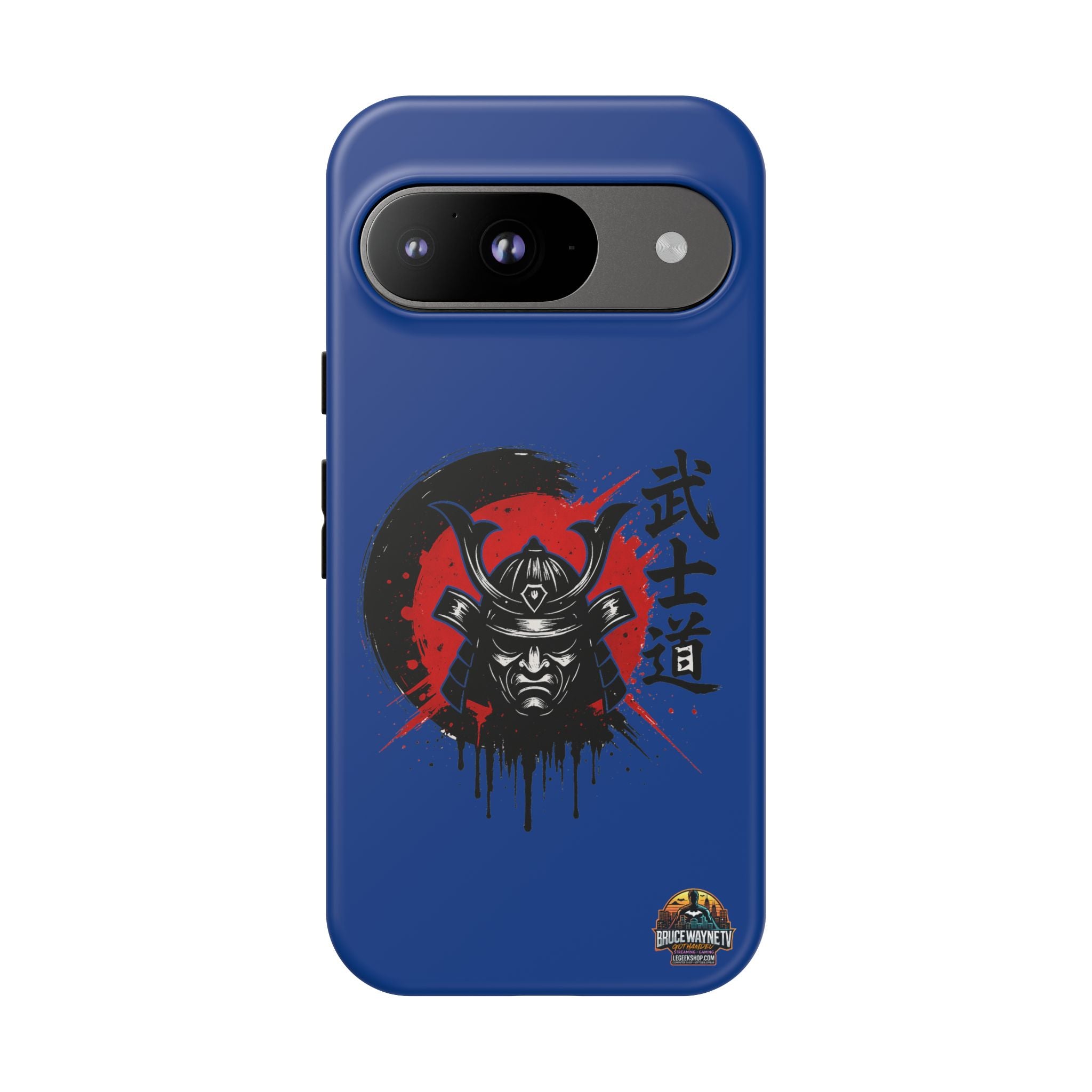 📱 samurai phone case Bleue foncé – coque renforcée Pixel & Galaxy 📱